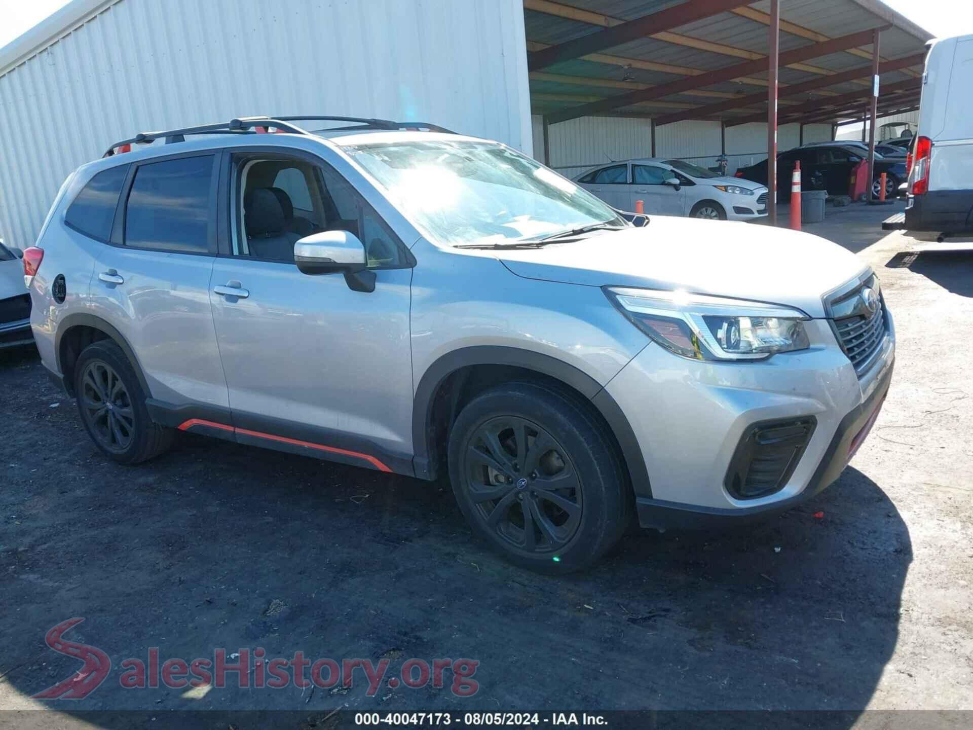 2019 SUBARU FORESTER — VIN JF2SKAKC3KH578826