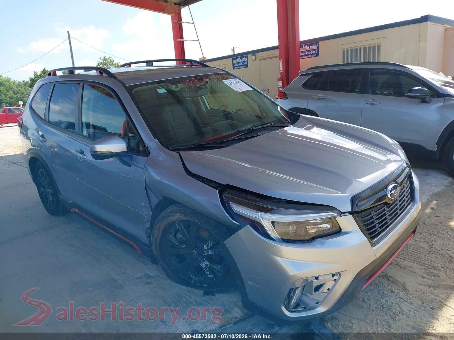 2021 SUBARU FORESTER — VIN JF2SKALC7MH457279