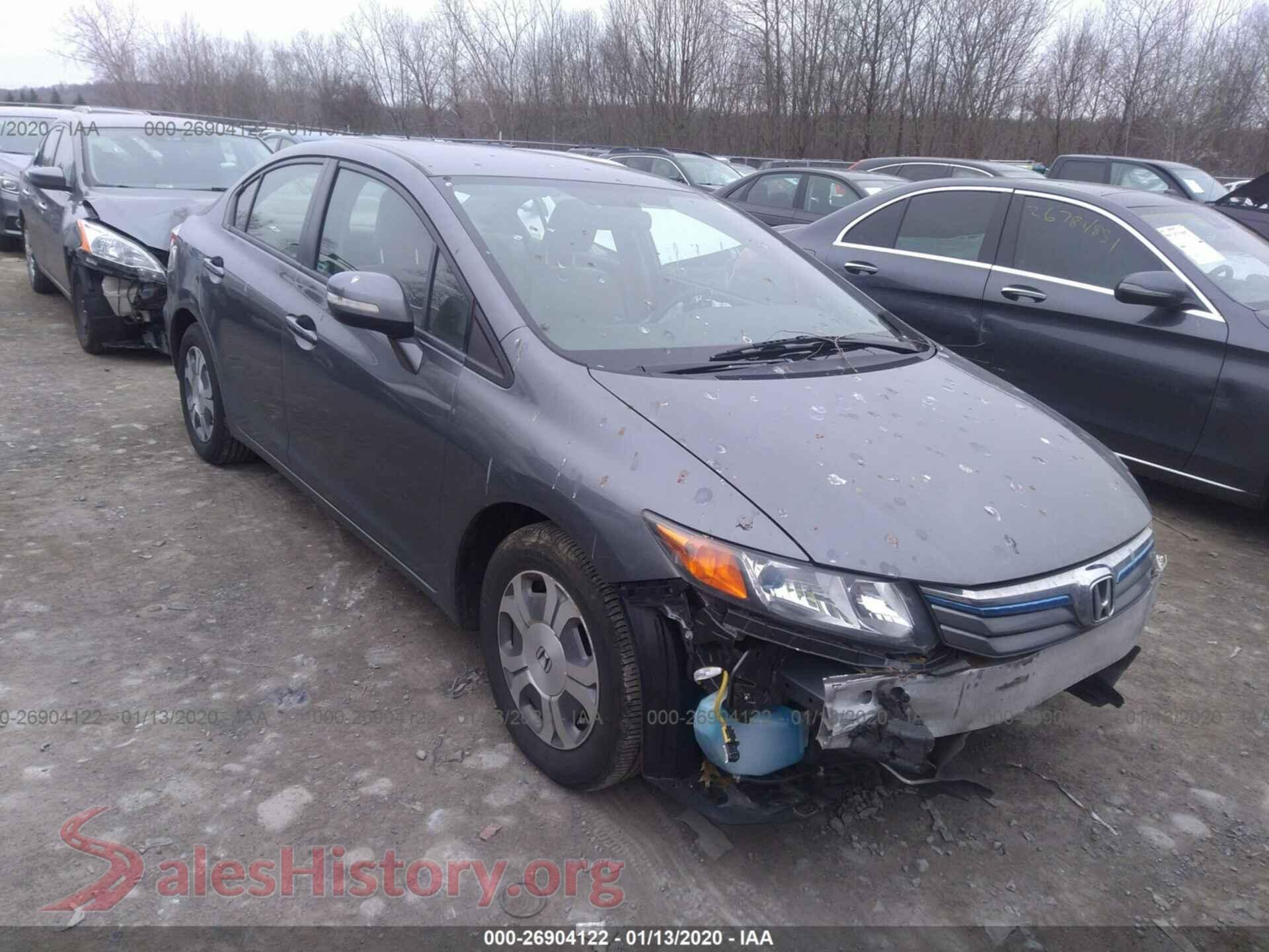 2012 HONDA CIVIC — VIN JHMFB4F31CS001954
