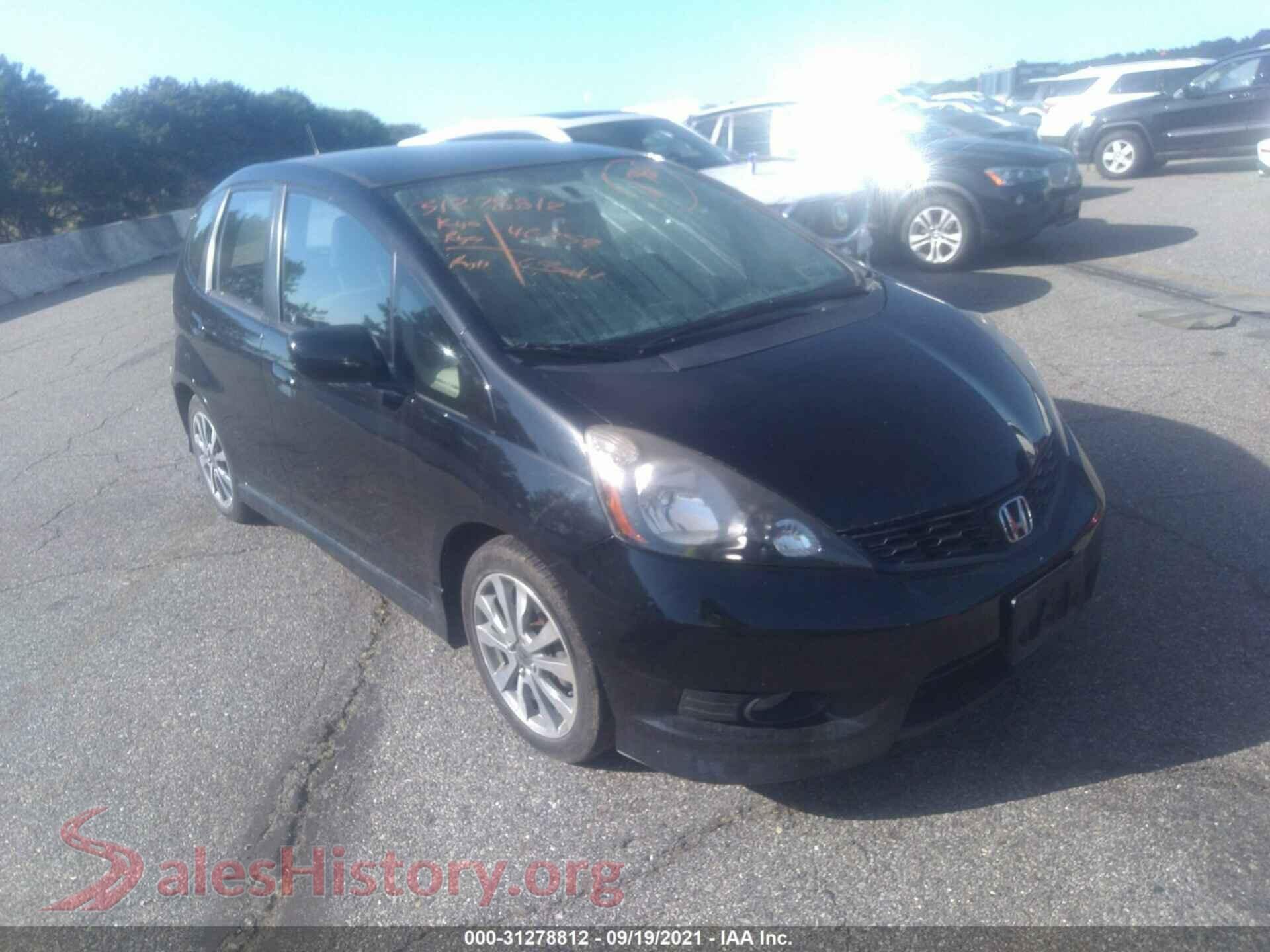 2013 HONDA FIT — VIN JHMGE8H62DC076393