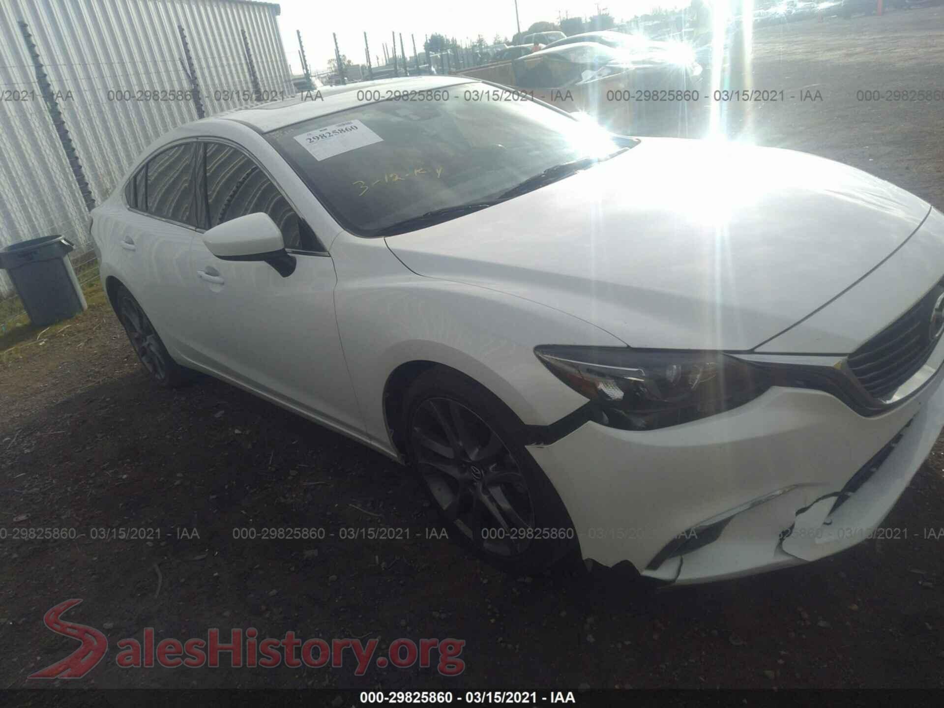 2016 MAZDA MAZDA6 — VIN JM1GJ1W57G1456604