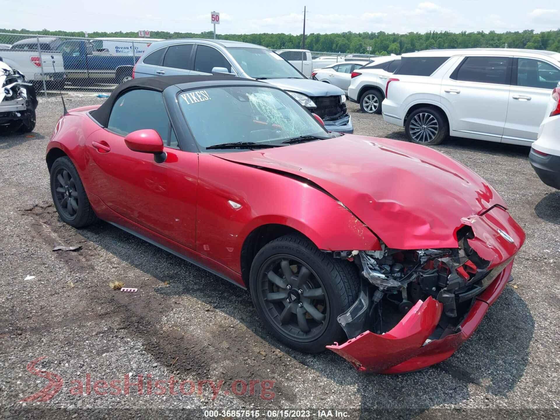 2016 MAZDA MX-5 MIATA — VIN JM1NDAD70G0108538