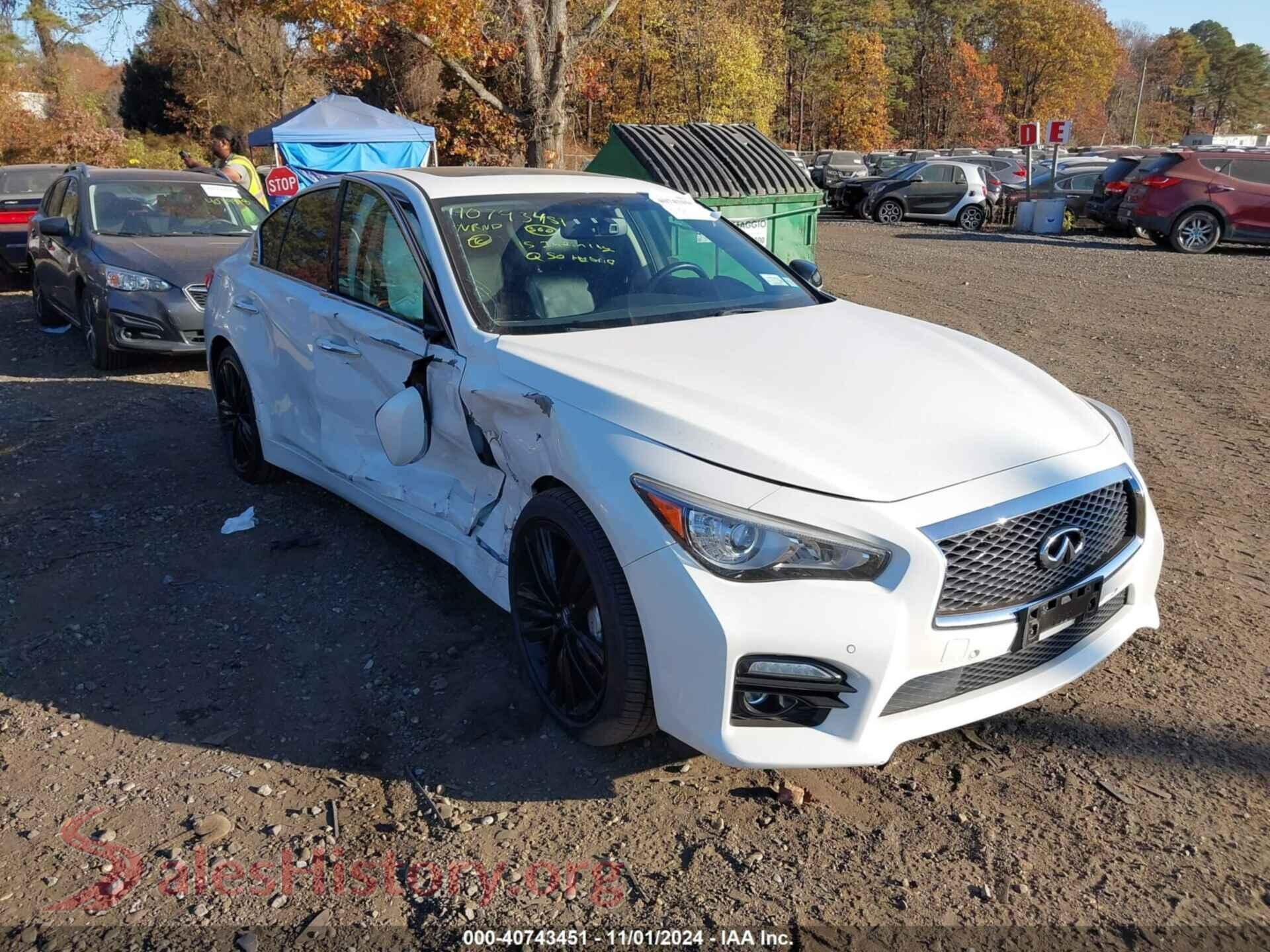 2015 INFINITI Q50 HYBRID — VIN JN1AV7ARXFM850248