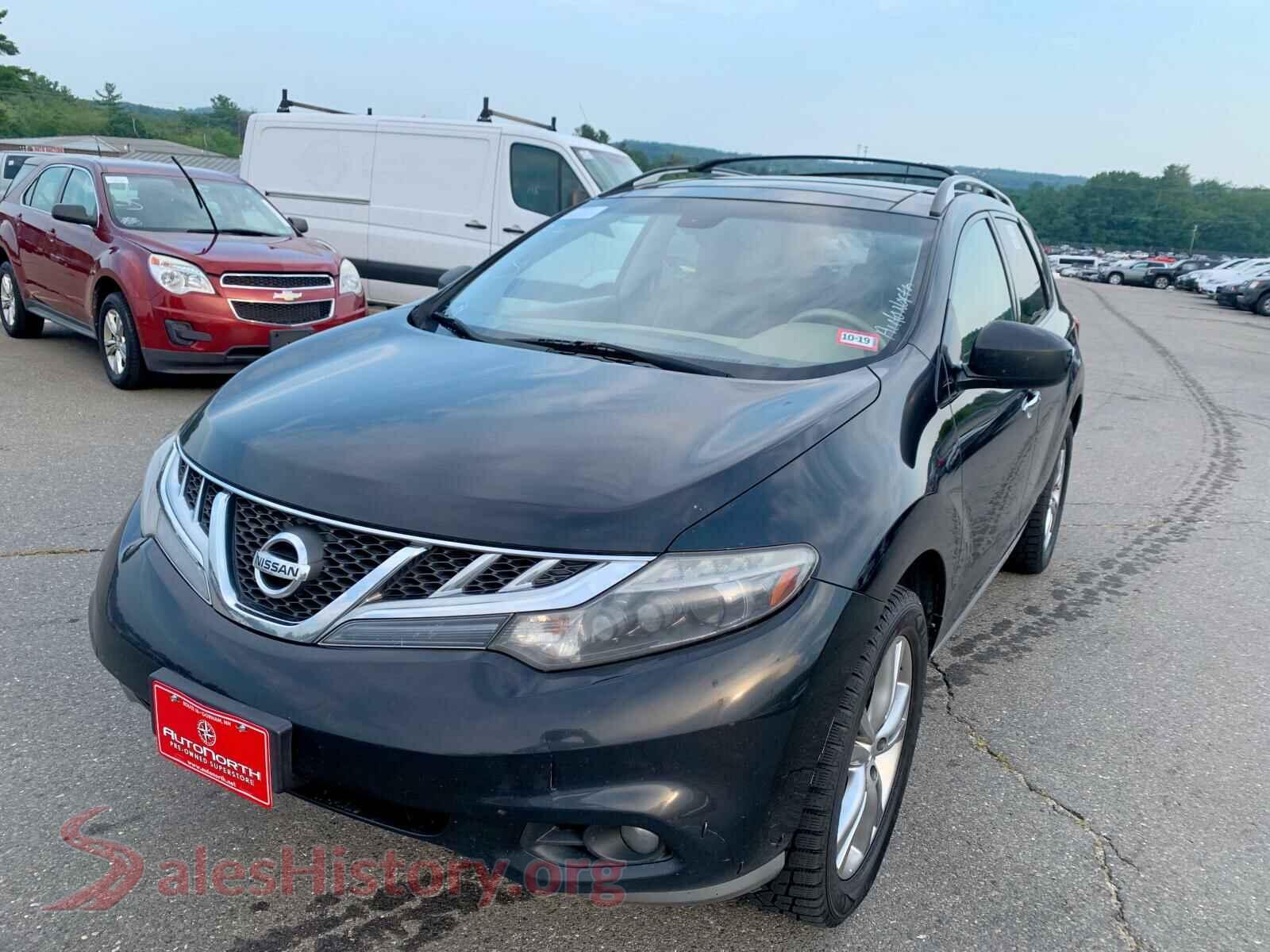 2011 NISSAN MURANO S — VIN JN8AZ1MW0BW178459