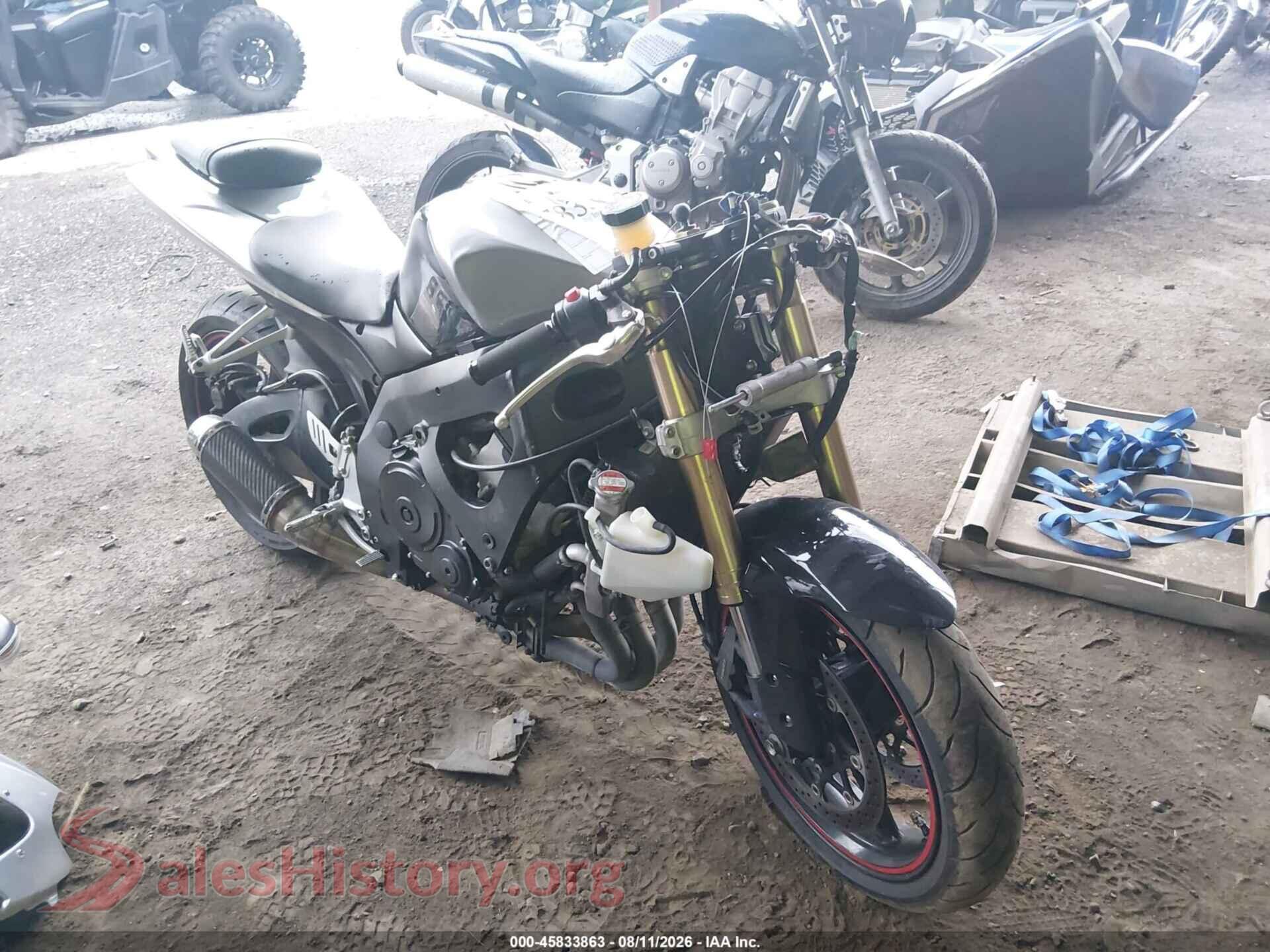 2007 SUZUKI GSX-R600 — VIN JS1GN7DA472109548
