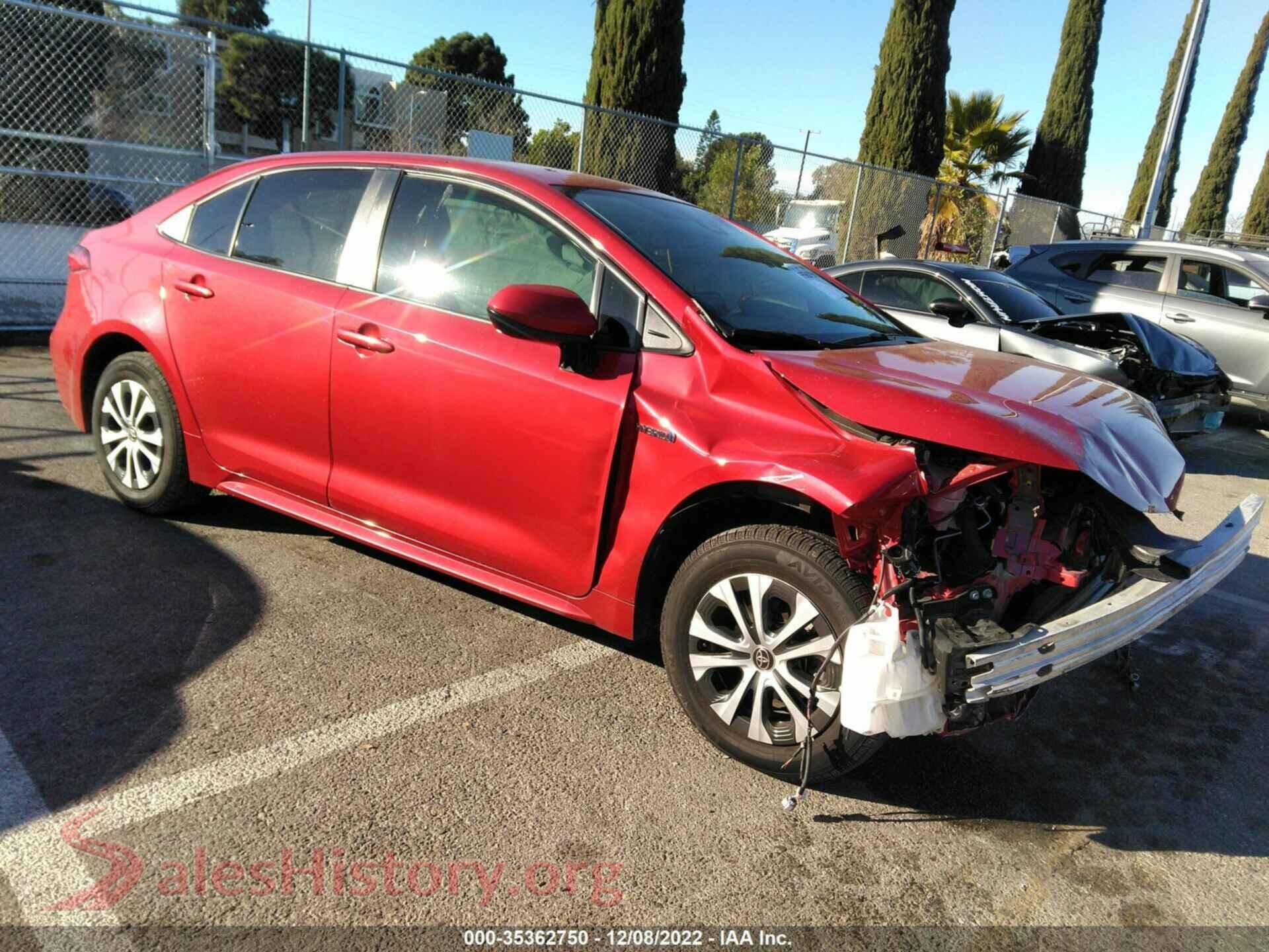 2021 TOYOTA COROLLA — VIN JTDEAMDE4MJ009557