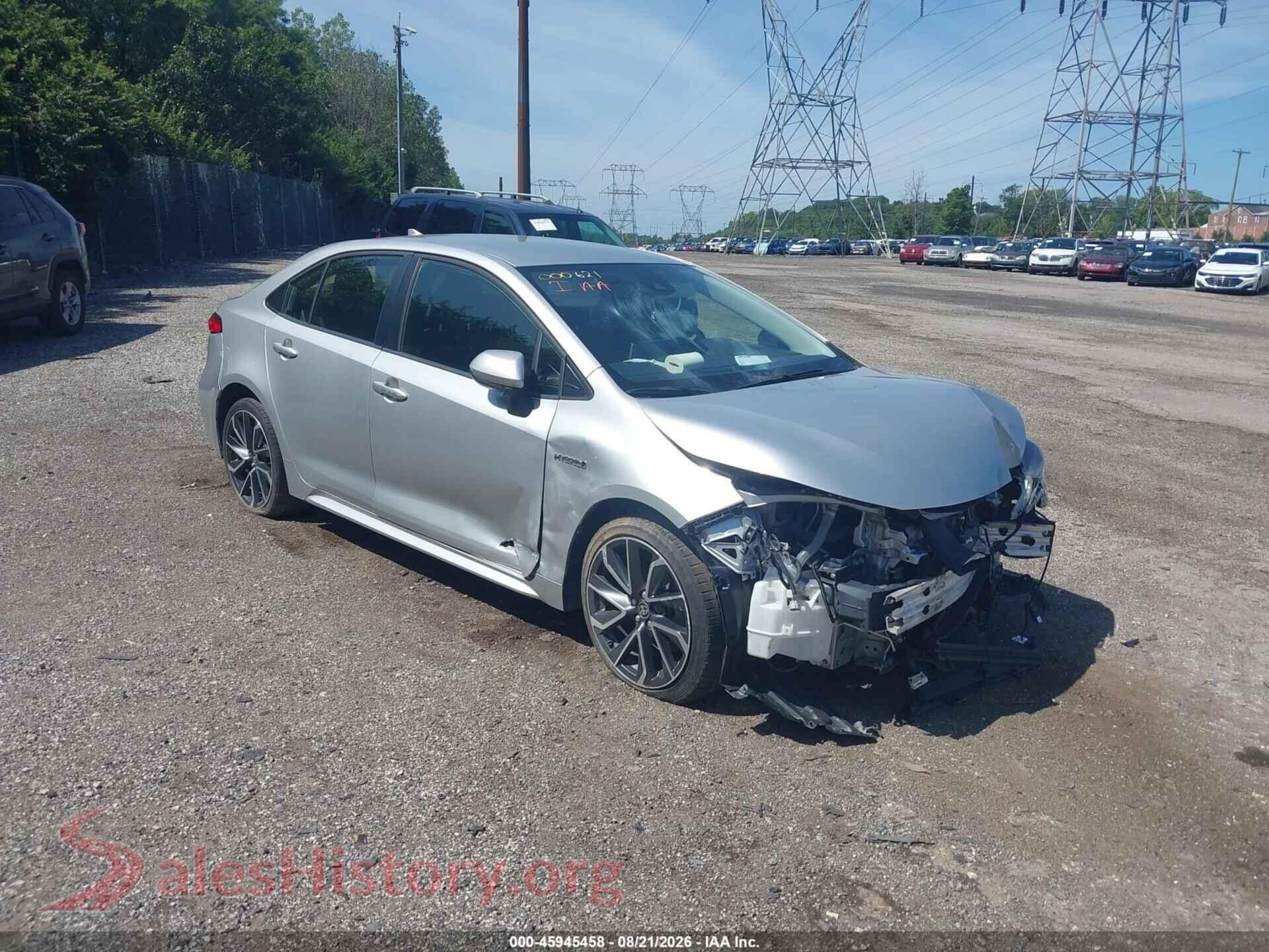 2021 TOYOTA COROLLA — VIN JTDEAMDE8MJ000621