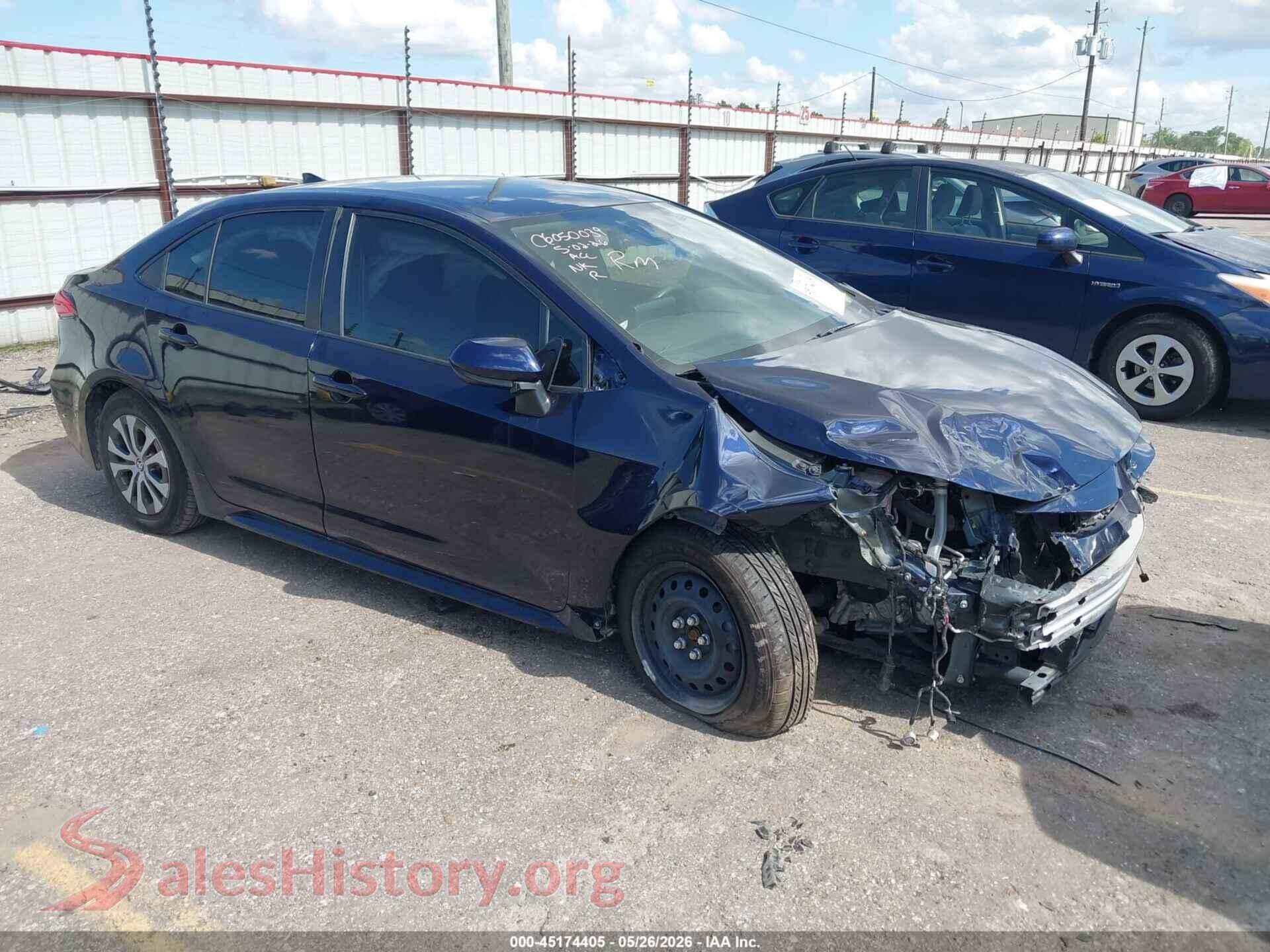 2022 TOYOTA COROLLA — VIN JTDEAMDE9NJ046282