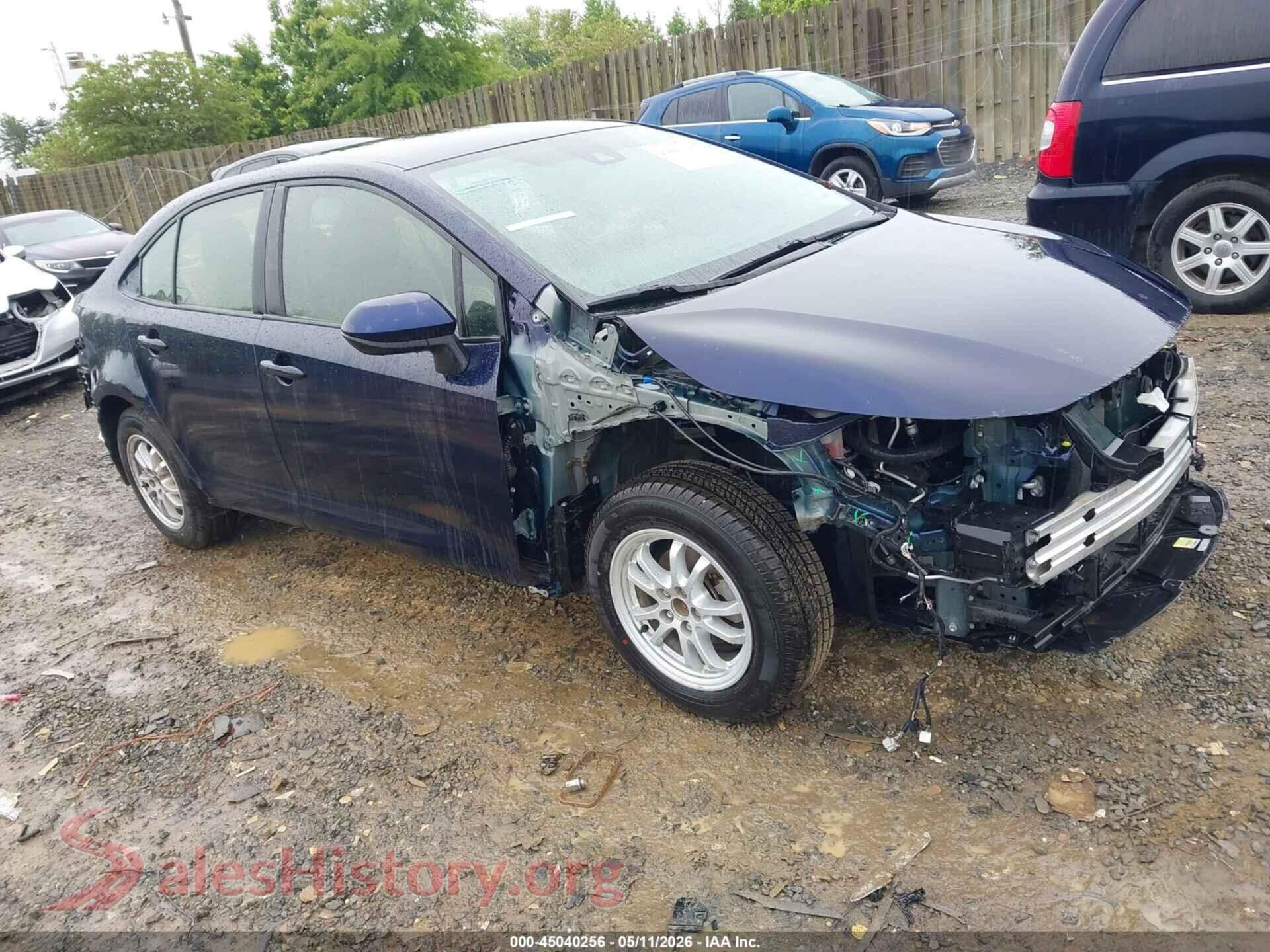 2022 TOYOTA COROLLA — VIN JTDEAMDEXNJ058926