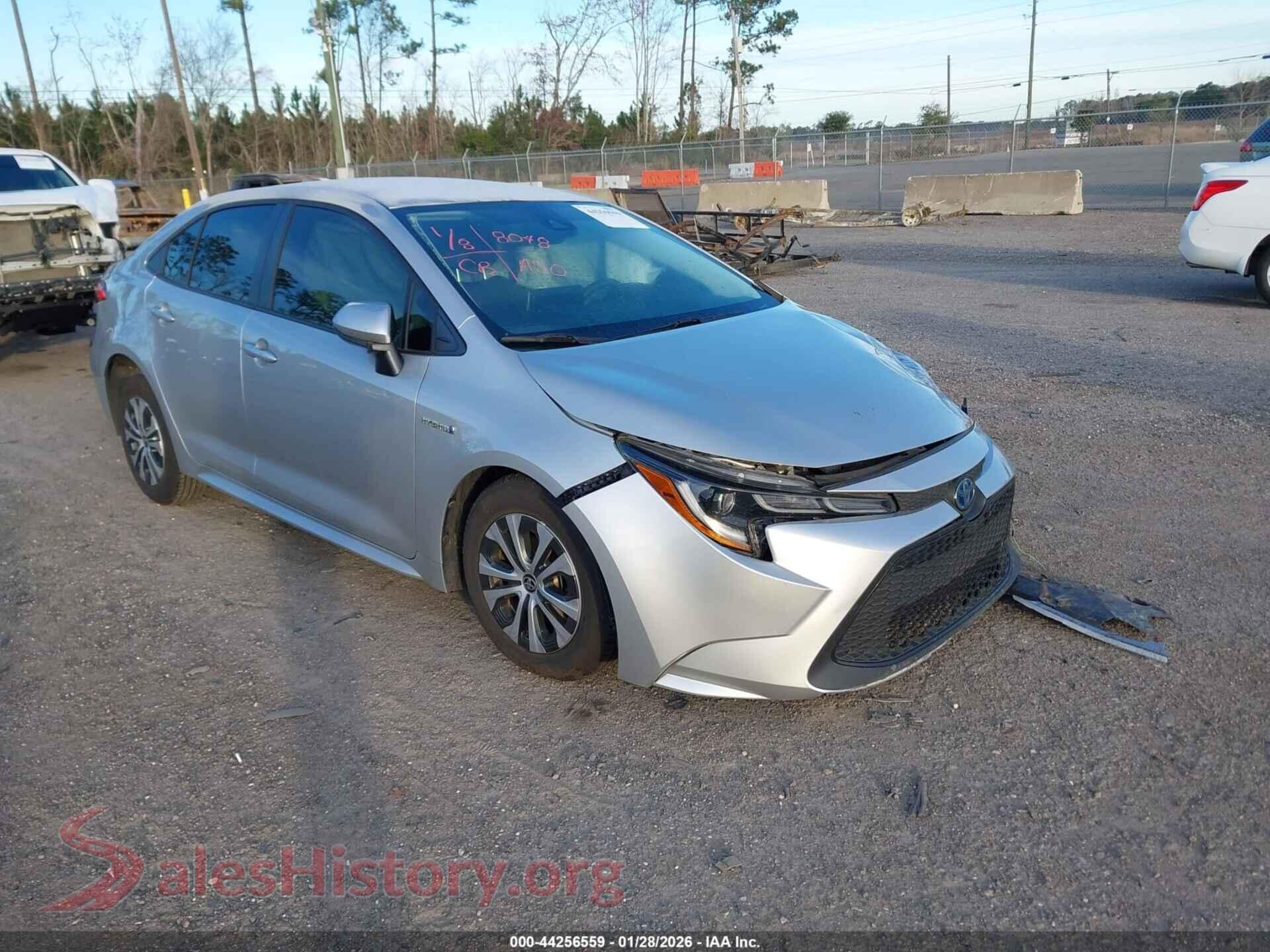 2020 TOYOTA COROLLA — VIN JTDEBRBE1LJ026988