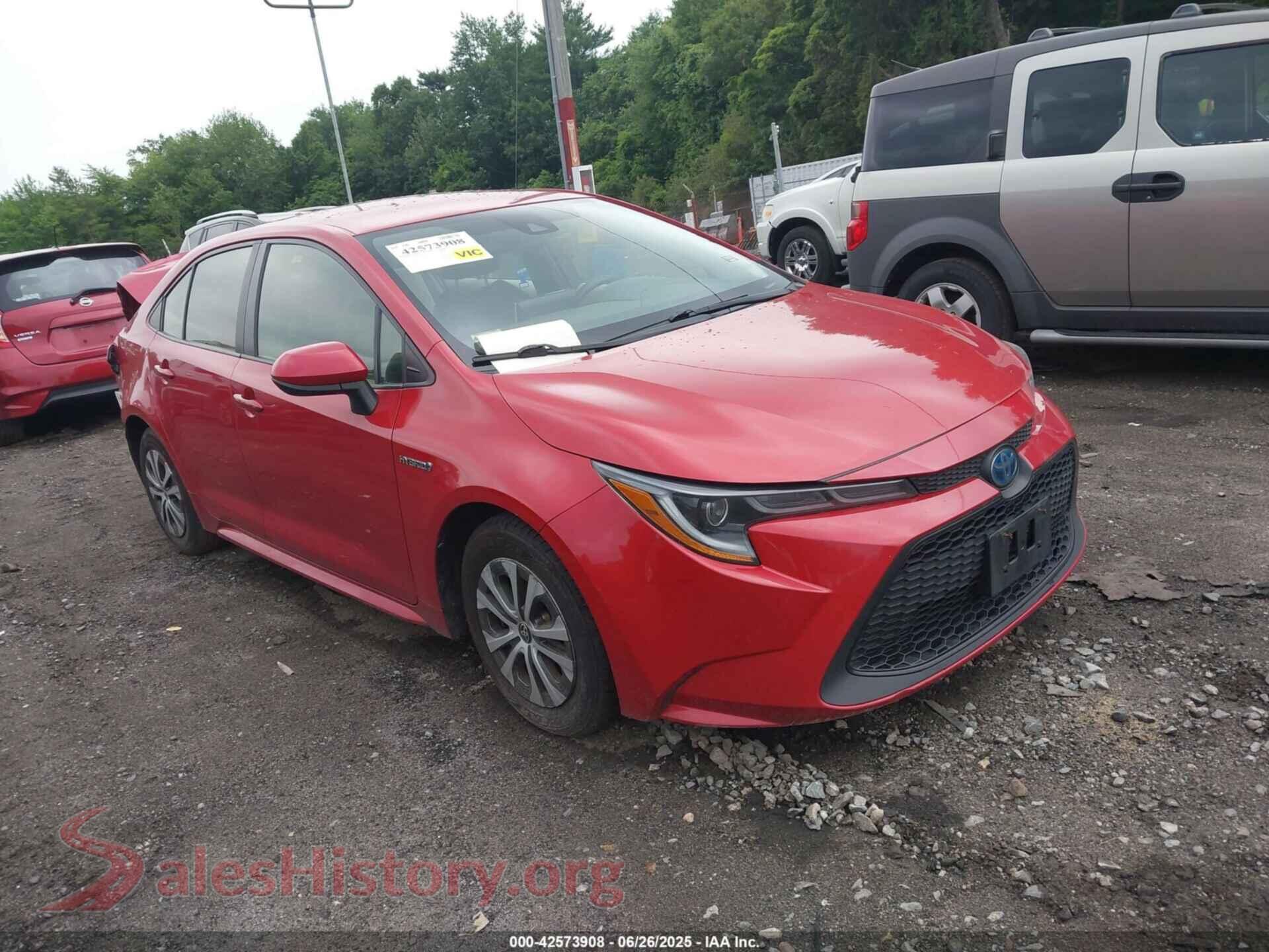 2020 TOYOTA COROLLA — VIN JTDEBRBE2LJ025638