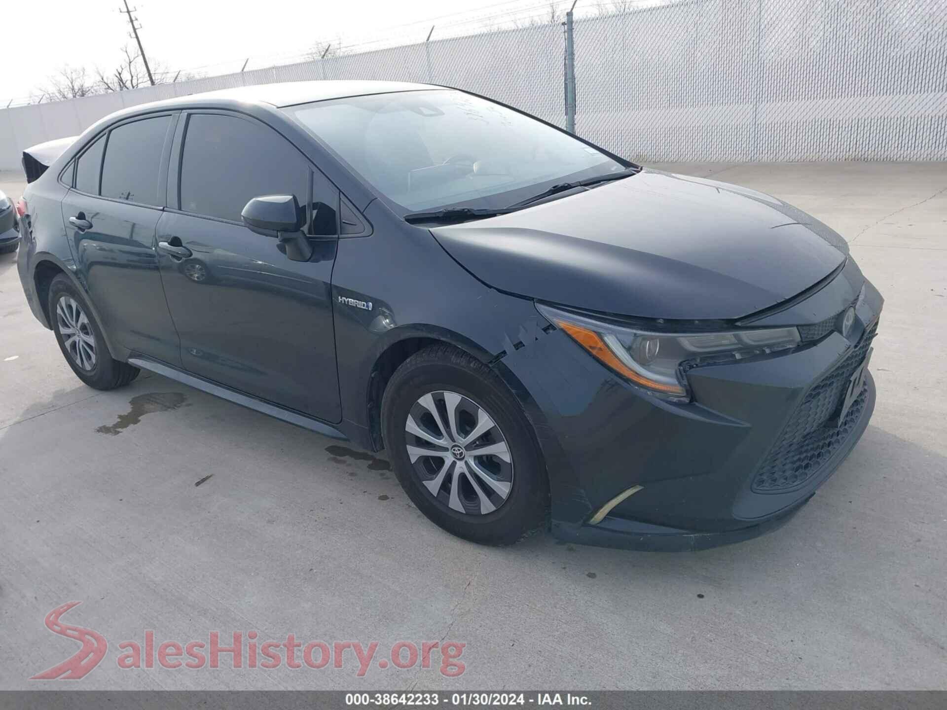 2020 TOYOTA COROLLA — VIN JTDEBRBE3LJ011618