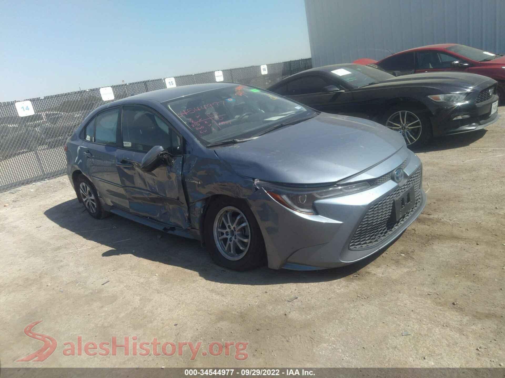 2020 TOYOTA COROLLA — VIN JTDEBRBE6LJ015744