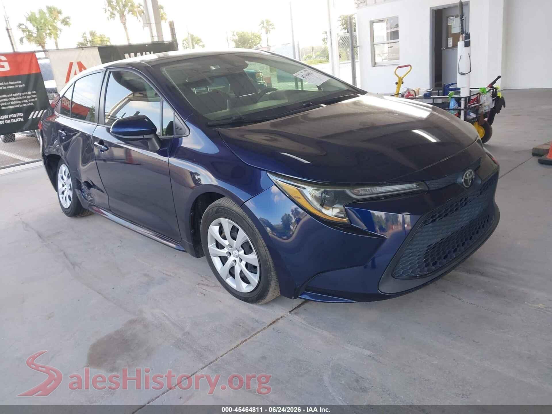 2020 TOYOTA COROLLA — VIN JTDEPRAE1LJ110473
