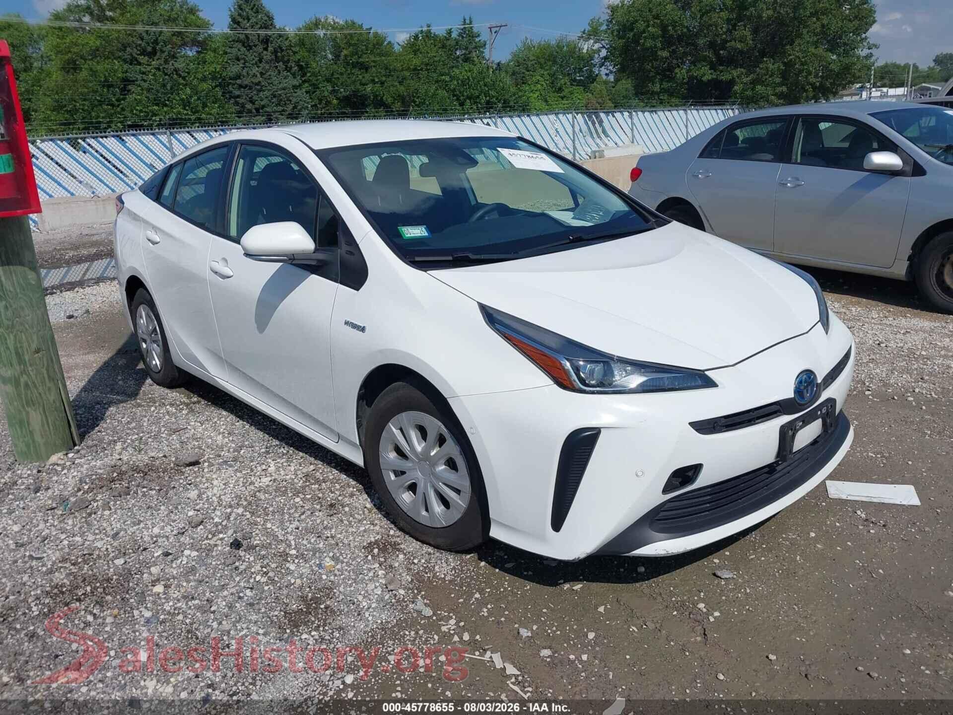2021 TOYOTA PRIUS — VIN JTDKAMFU0M3144708