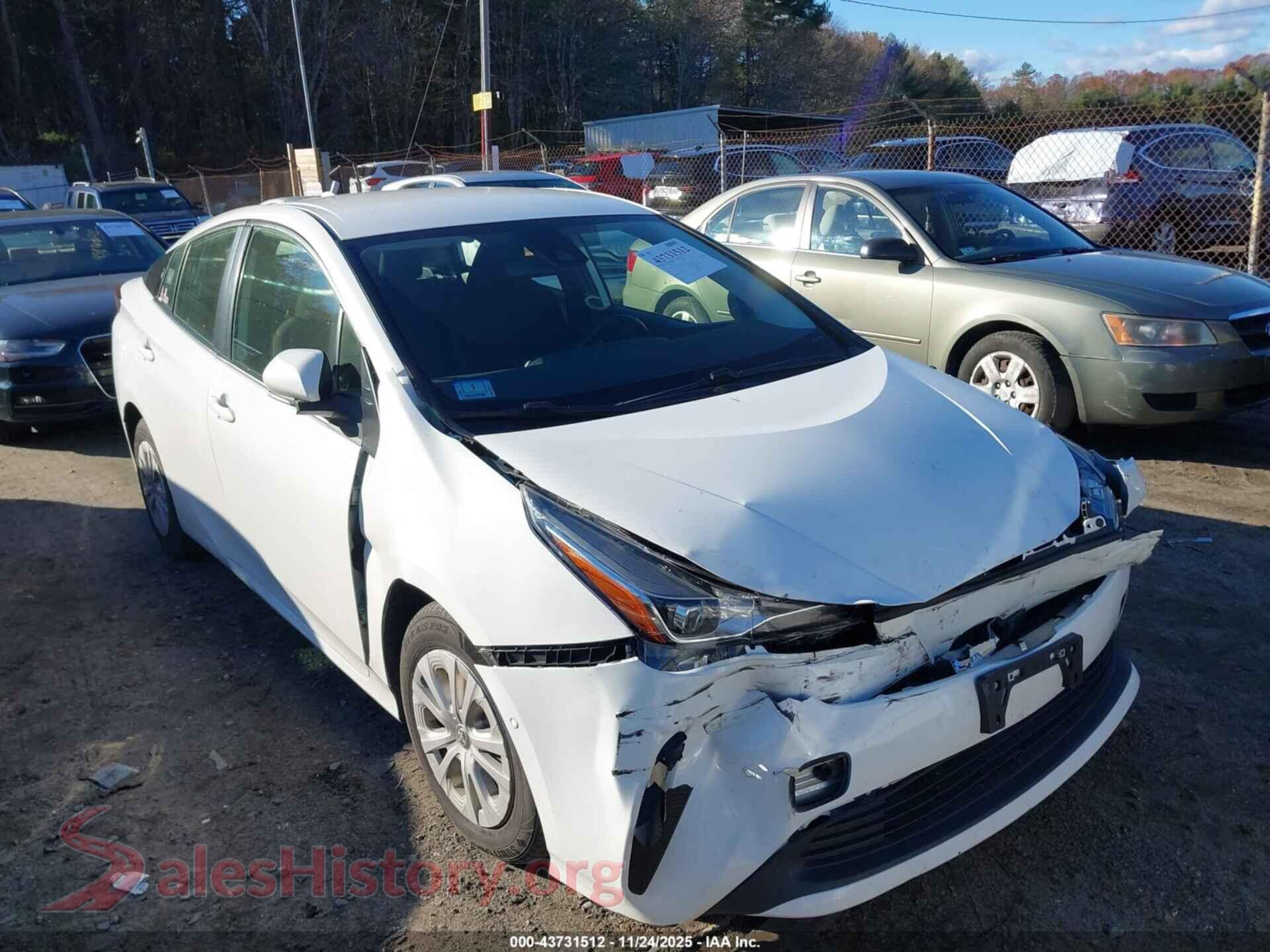 2022 TOYOTA PRIUS — VIN JTDKAMFU0N3159209