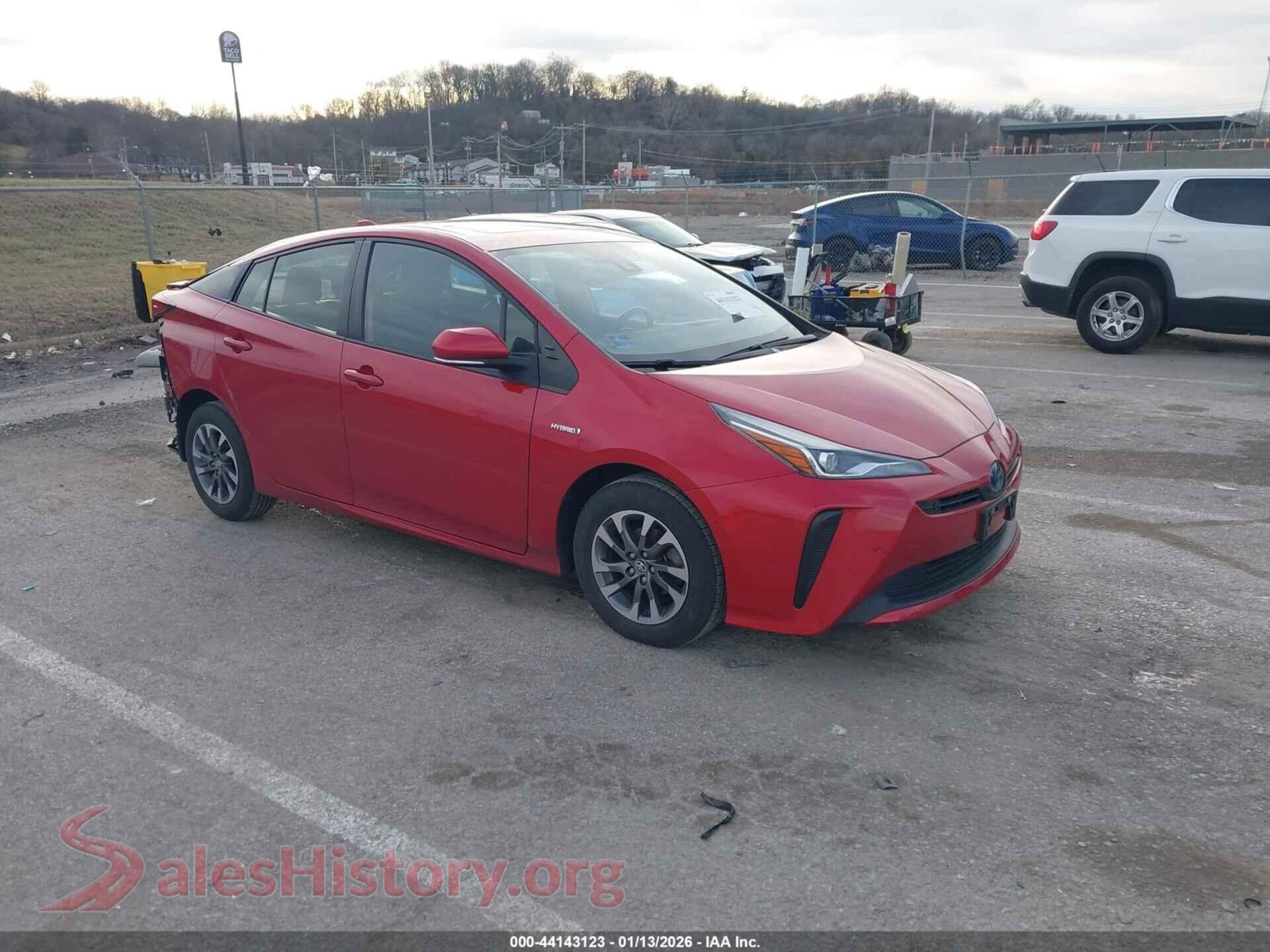 2021 TOYOTA PRIUS — VIN JTDKAMFU2M3143415