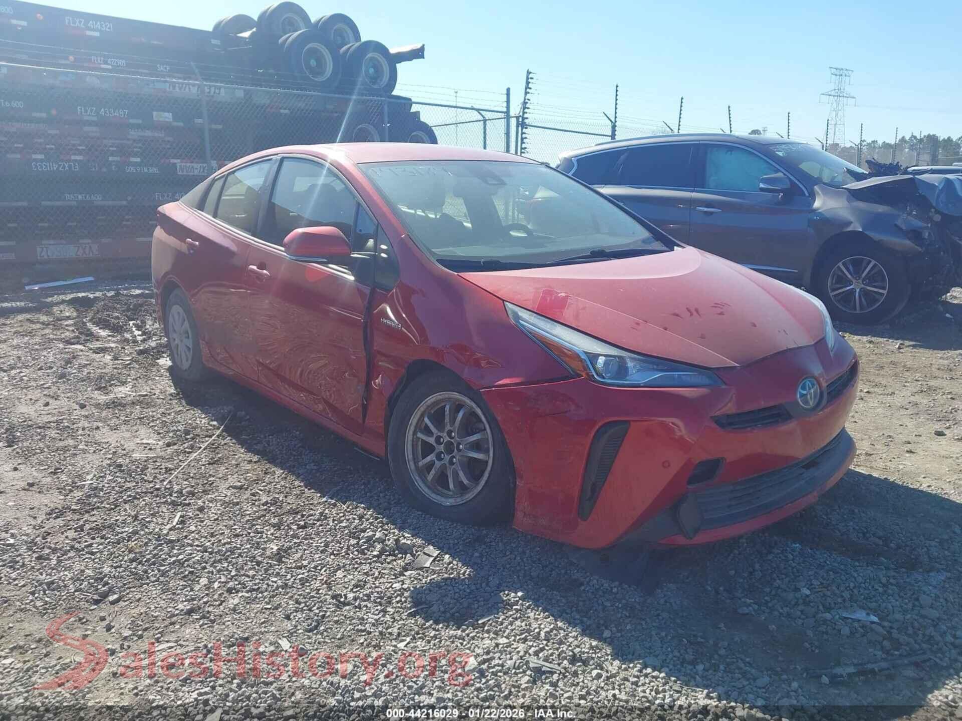2021 TOYOTA PRIUS — VIN JTDKAMFU9M3143184