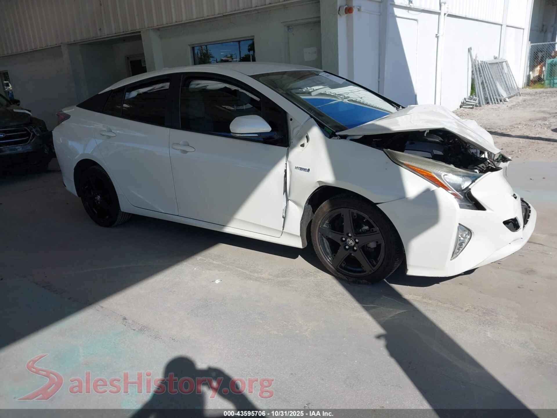 2016 TOYOTA PRIUS — VIN JTDKARFU2G3008761