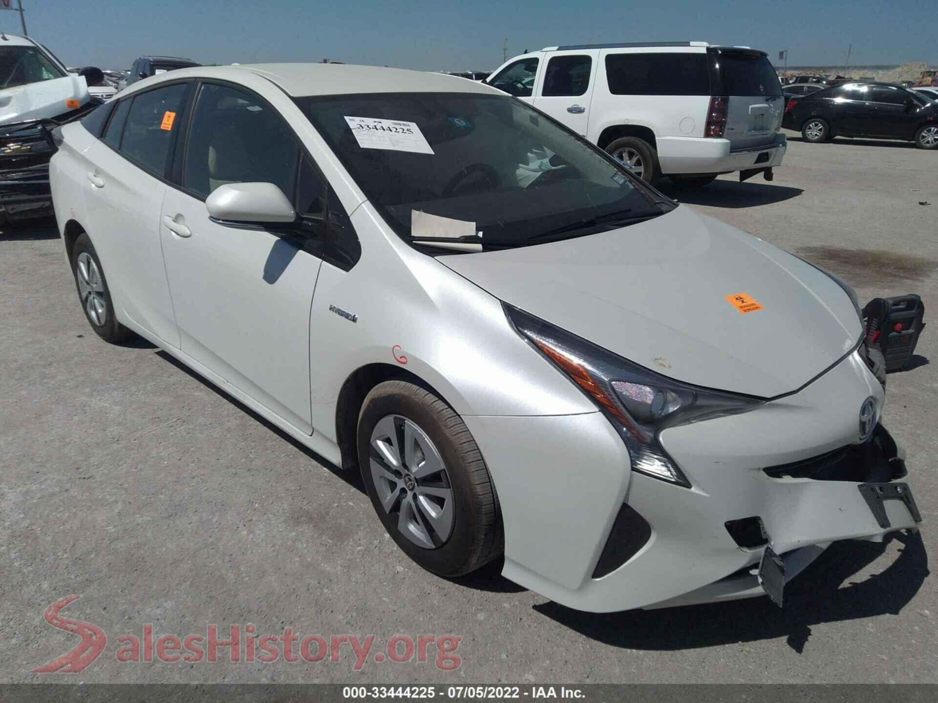 2016 TOYOTA PRIUS — VIN JTDKARFU4G3502927