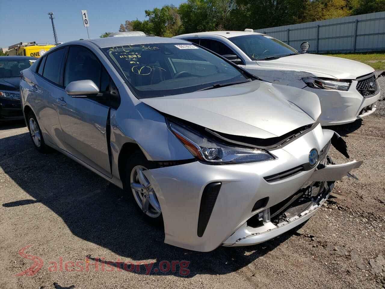 2019 TOYOTA PRIUS — VIN JTDKARFU4K3092557