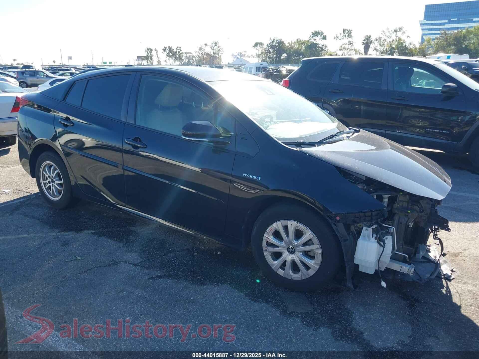 2020 TOYOTA PRIUS — VIN JTDKARFU6L3111272