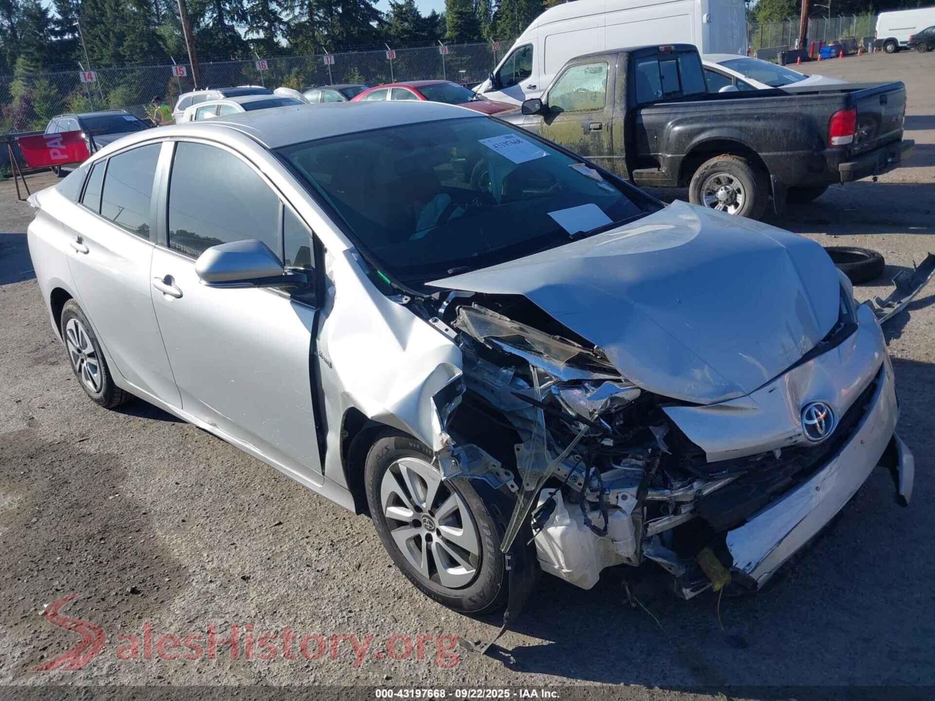 2016 TOYOTA PRIUS — VIN JTDKARFU8G3006044