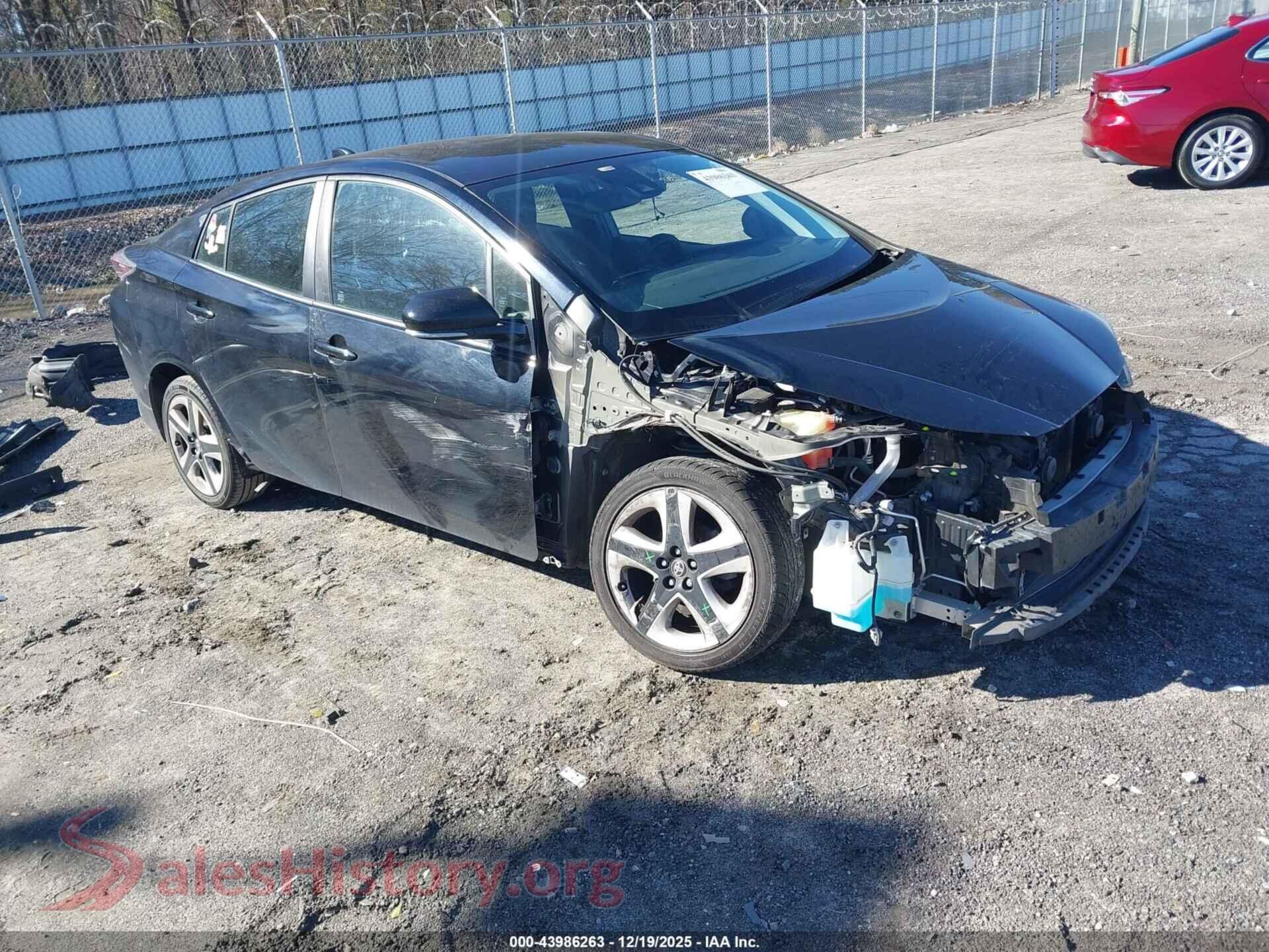 2018 TOYOTA PRIUS — VIN JTDKARFUXJ3553033