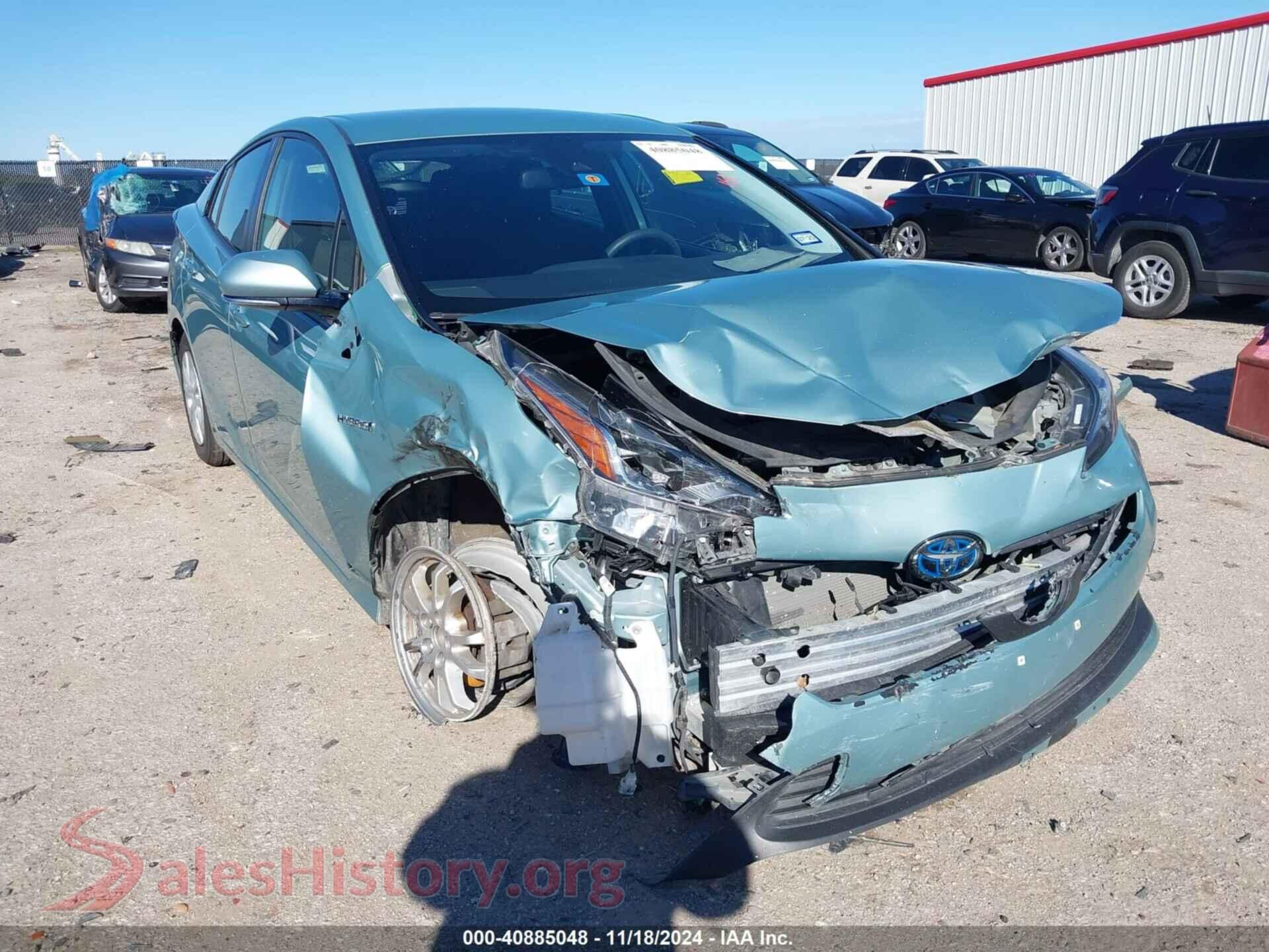 2019 TOYOTA PRIUS — VIN JTDKARFUXK3094152