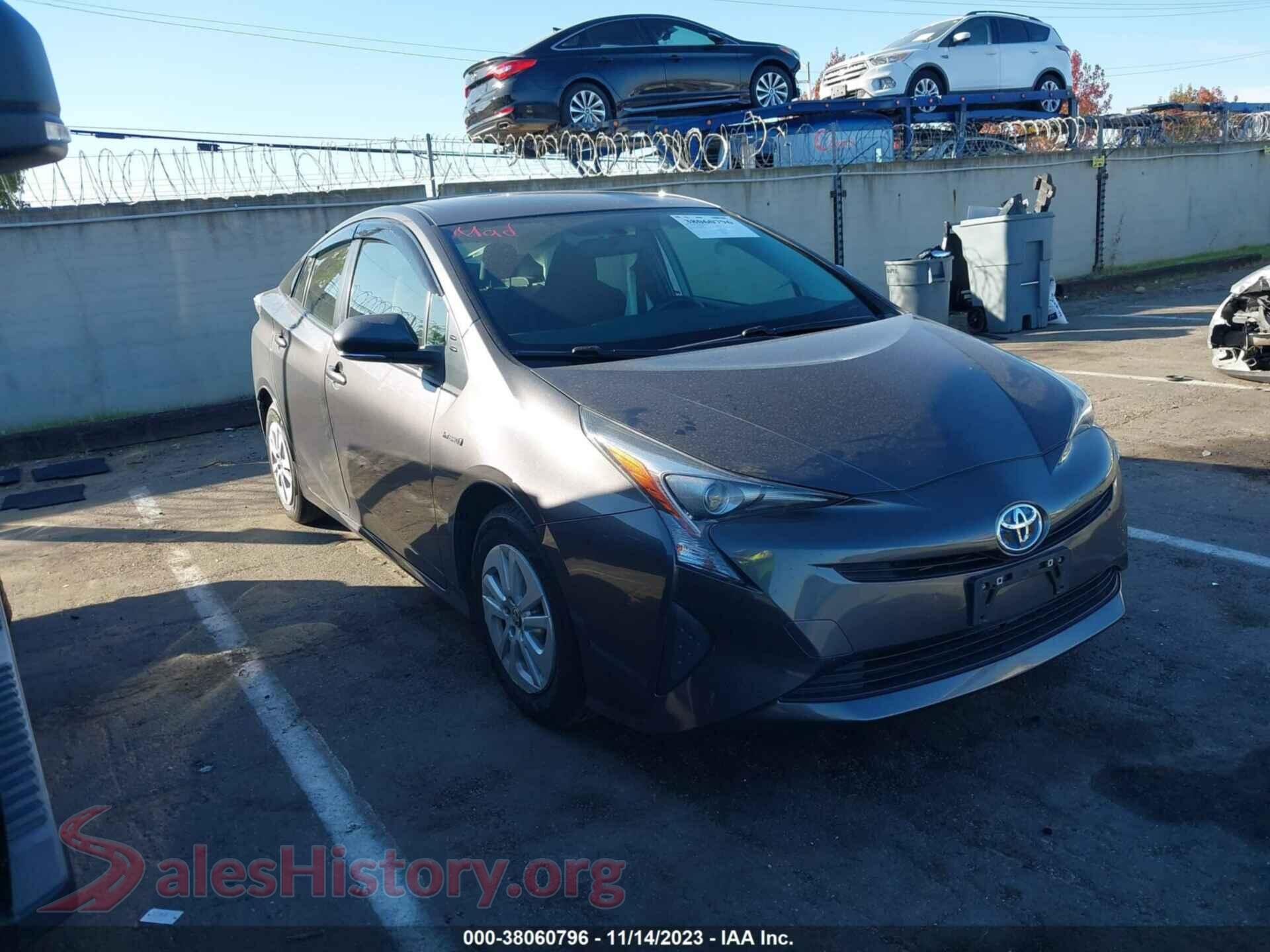 2016 TOYOTA PRIUS — VIN JTDKBRFU0G3511038