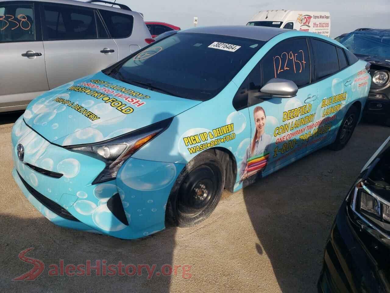 2016 TOYOTA PRIUS — VIN JTDKBRFU4G3023260