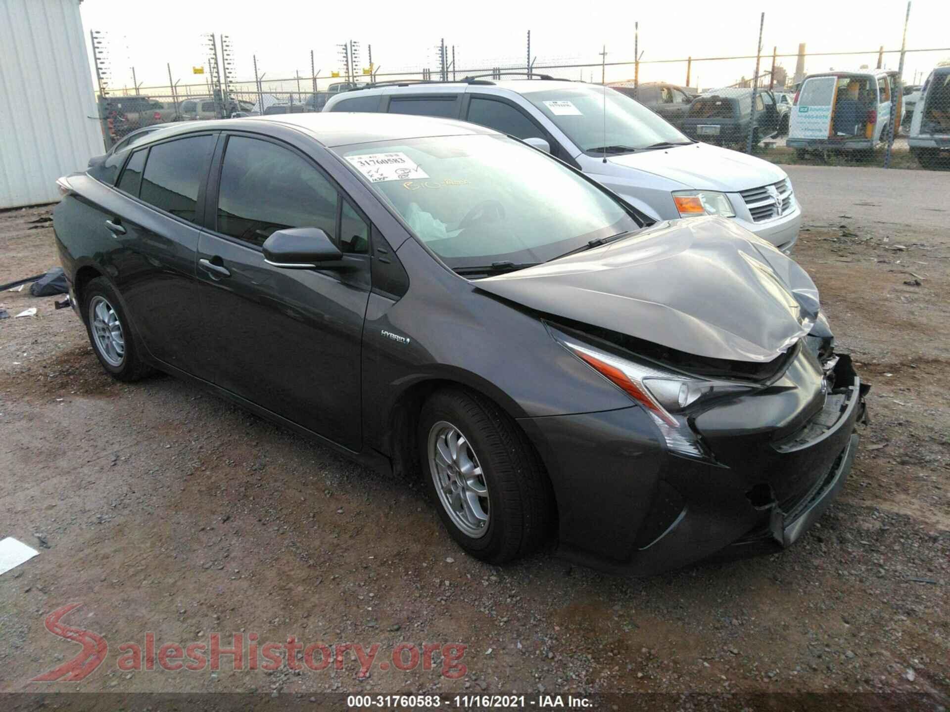 2016 TOYOTA PRIUS — VIN JTDKBRFU9G3508638