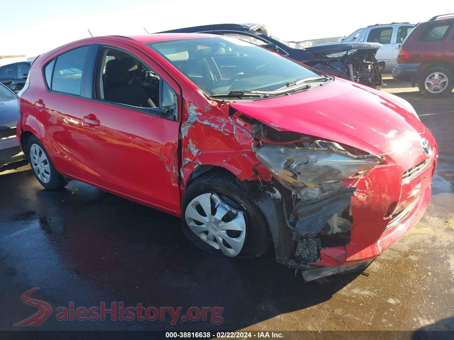2013 TOYOTA PRIUS C — VIN JTDKDTB31D1535179