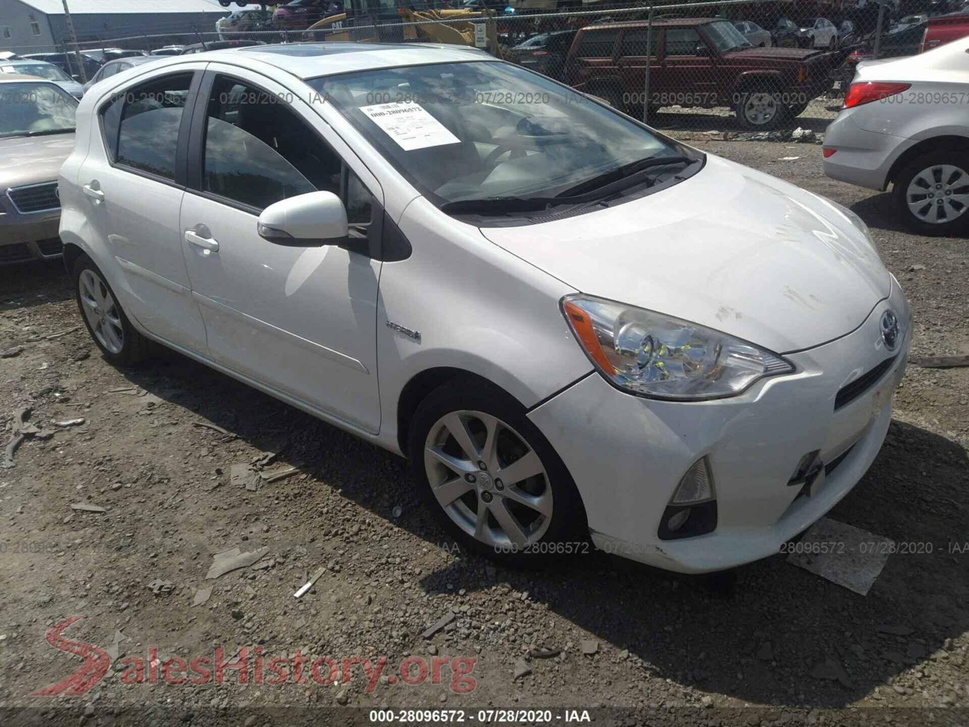 2012 TOYOTA PRIUS C — VIN JTDKDTB32C1011554