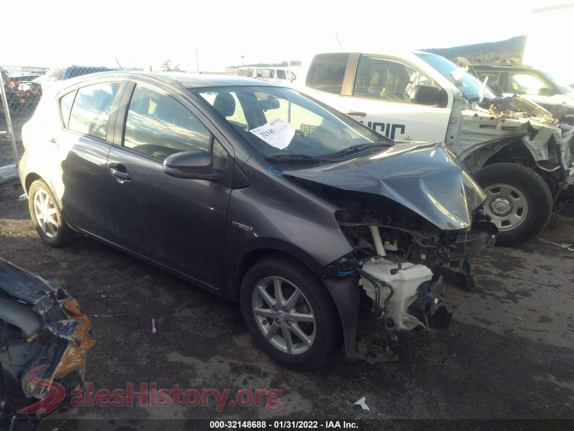 2012 TOYOTA PRIUS C — VIN JTDKDTB32C1011652