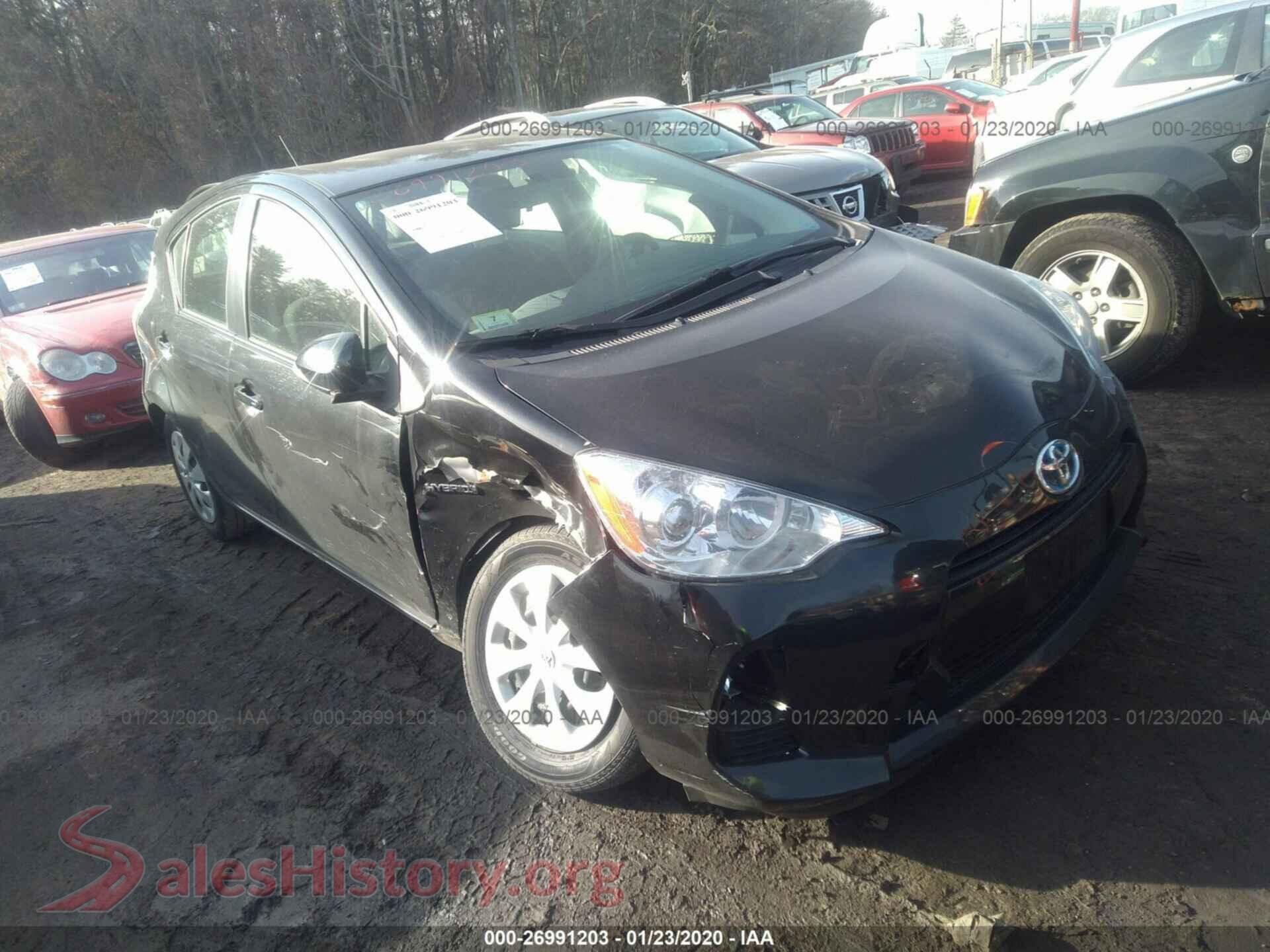 2012 TOYOTA PRIUS C — VIN JTDKDTB32C1501850