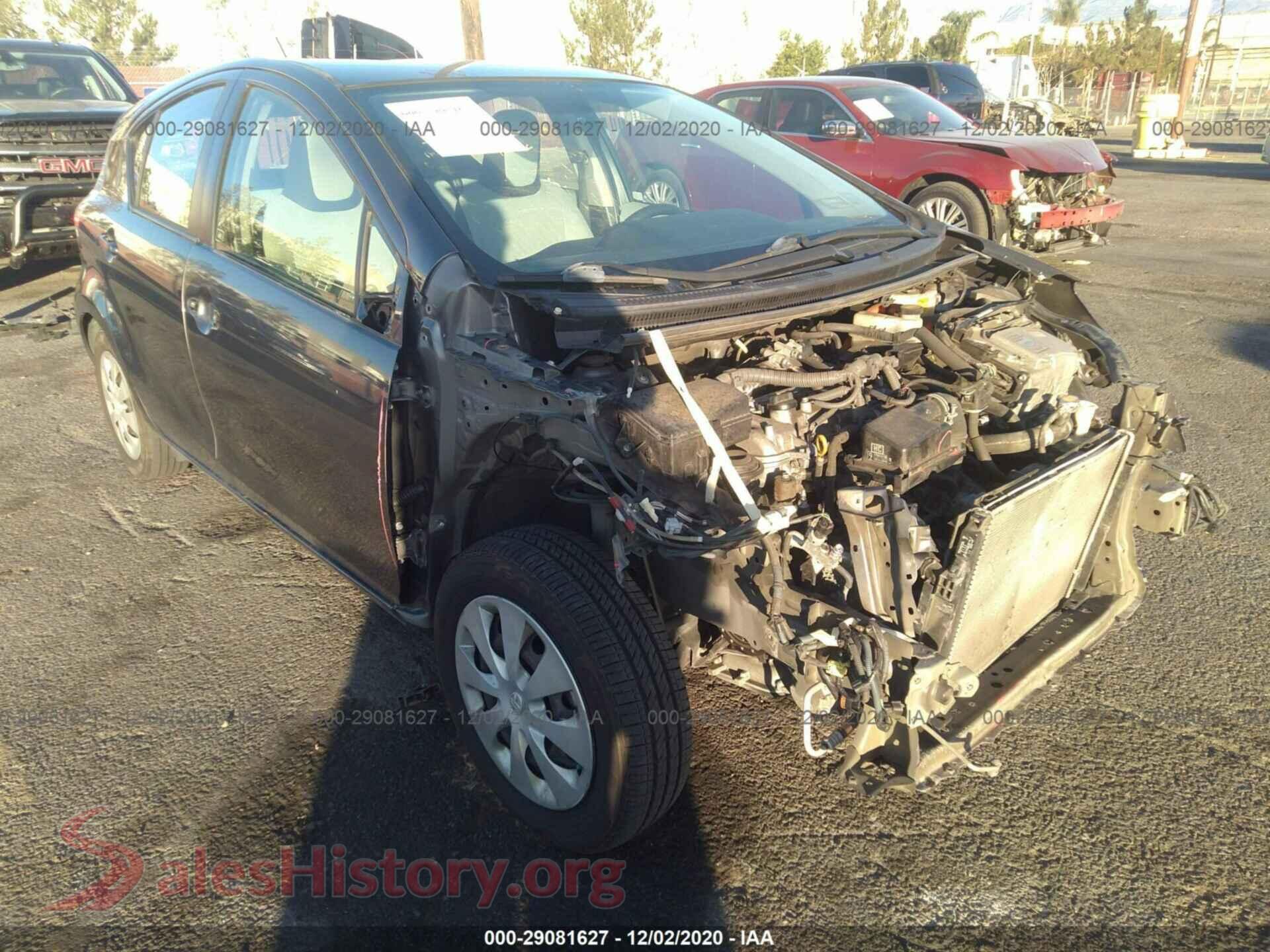 2012 TOYOTA PRIUS C — VIN JTDKDTB32C1516753