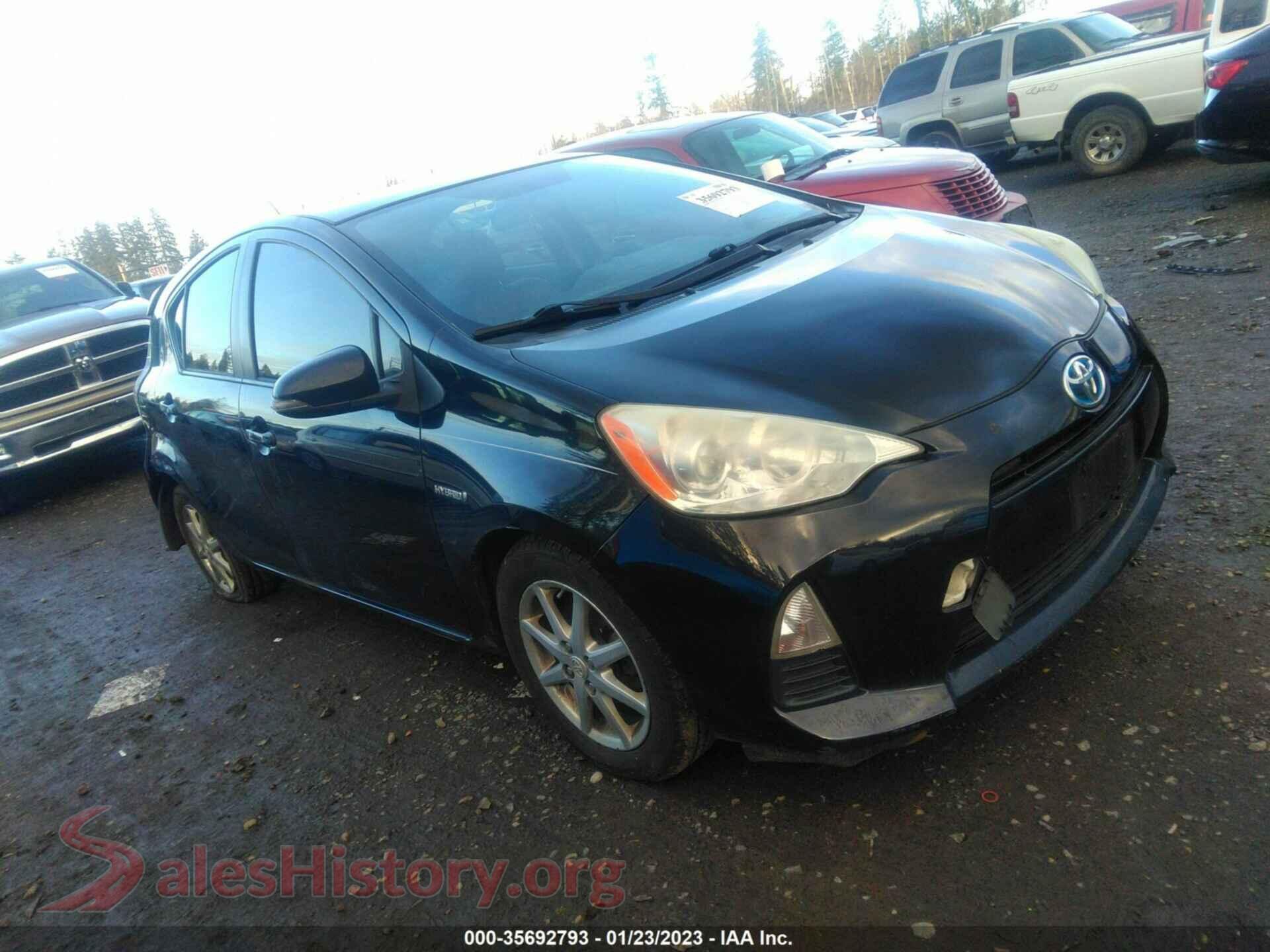2013 TOYOTA PRIUS C — VIN JTDKDTB32D1539550