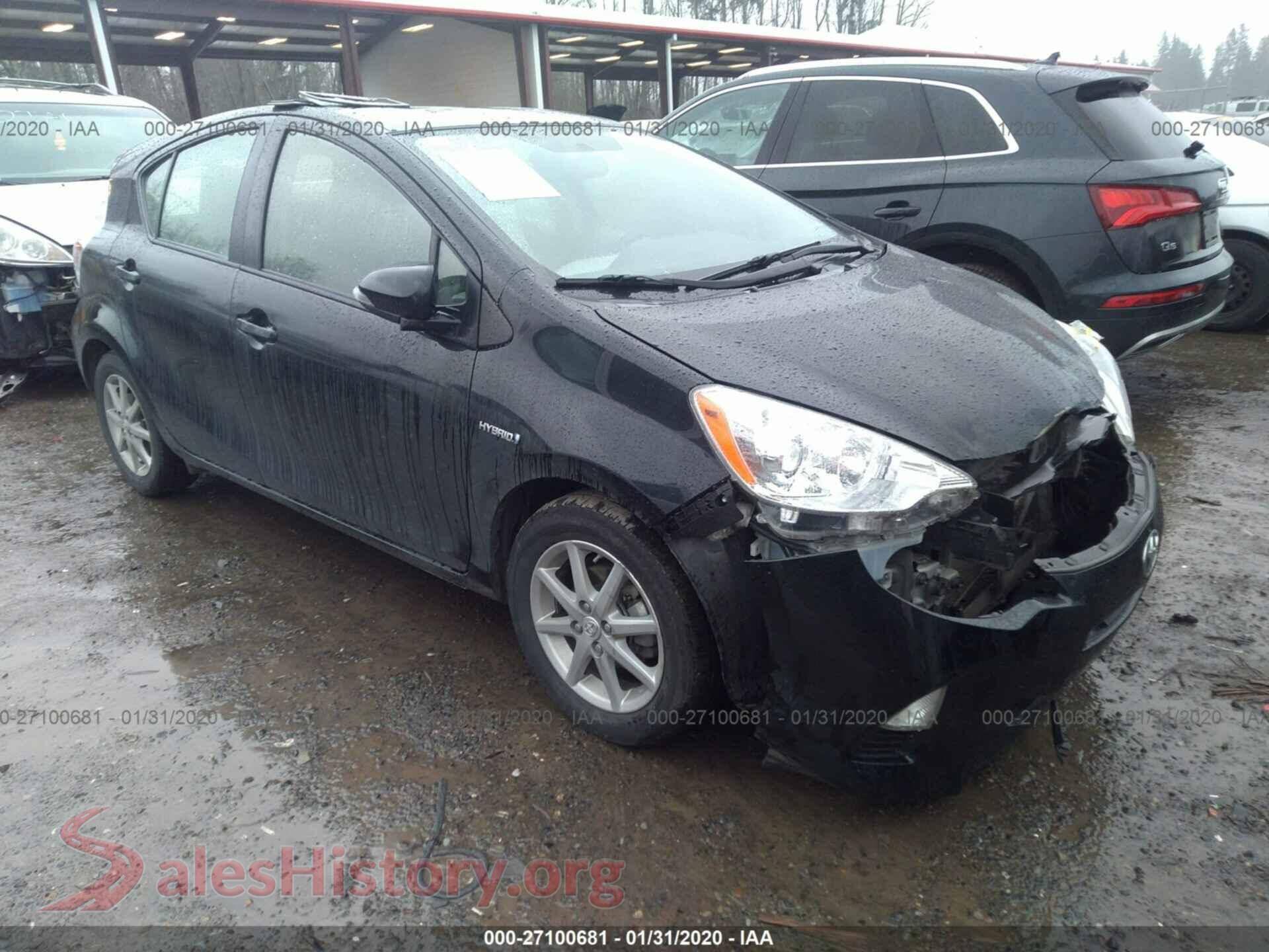 2012 TOYOTA PRIUS C — VIN JTDKDTB33C1523369