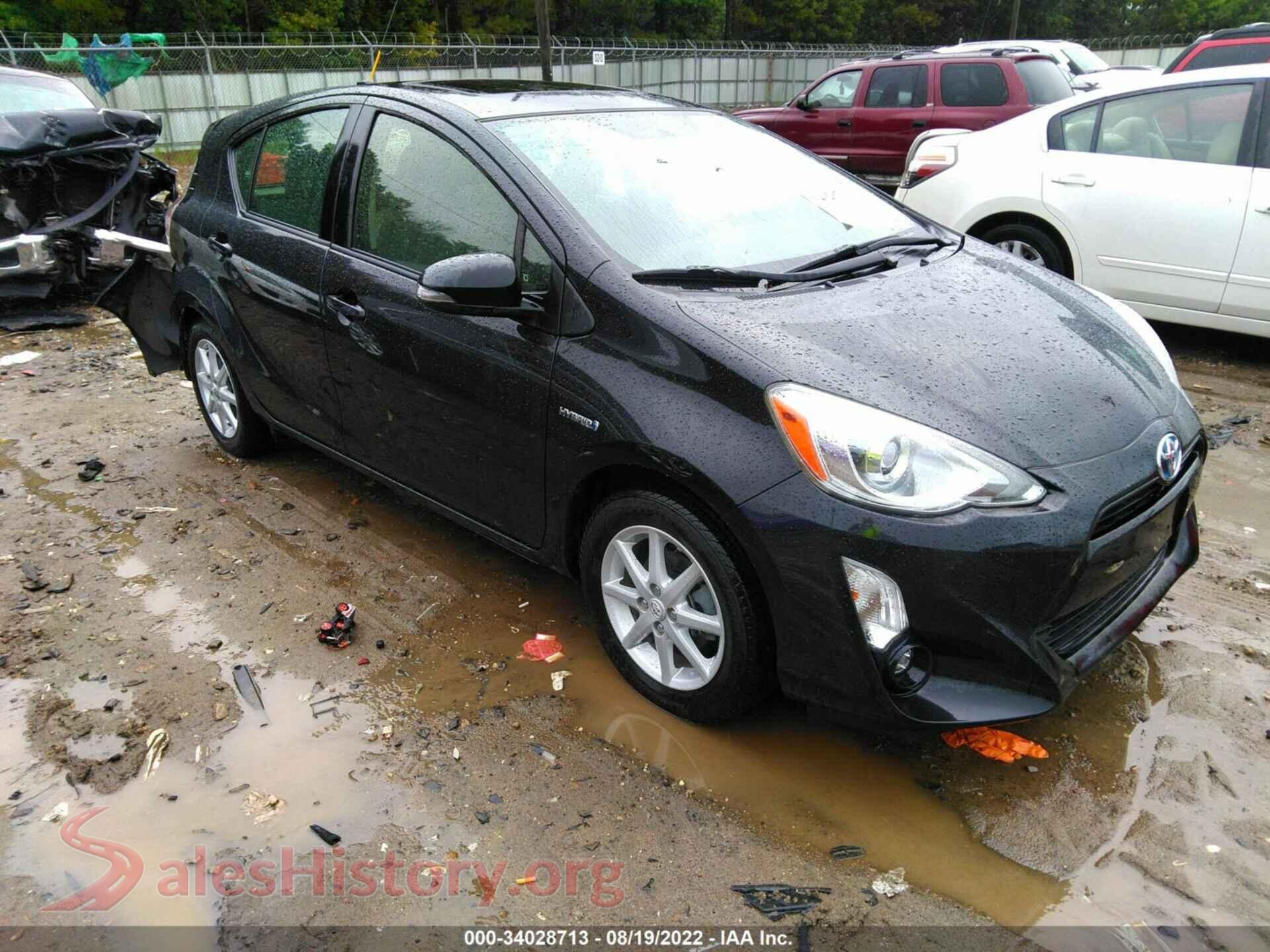 2016 TOYOTA PRIUS C — VIN JTDKDTB35G1119415