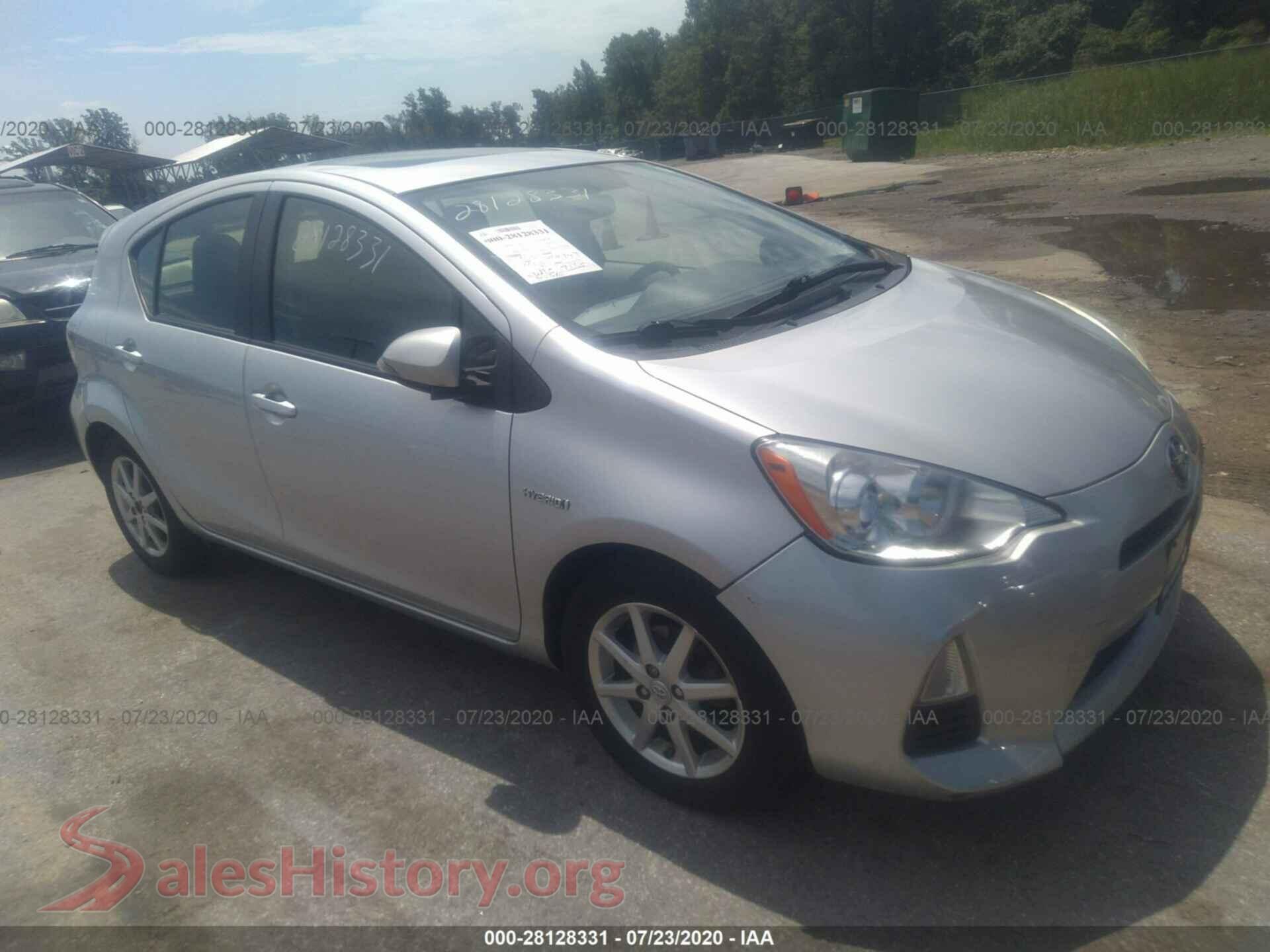 2012 TOYOTA PRIUS C — VIN JTDKDTB37C1021089