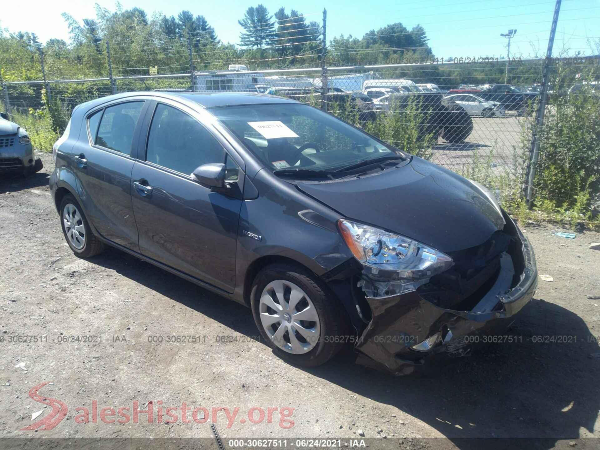 2012 TOYOTA PRIUS C — VIN JTDKDTB37C1525870