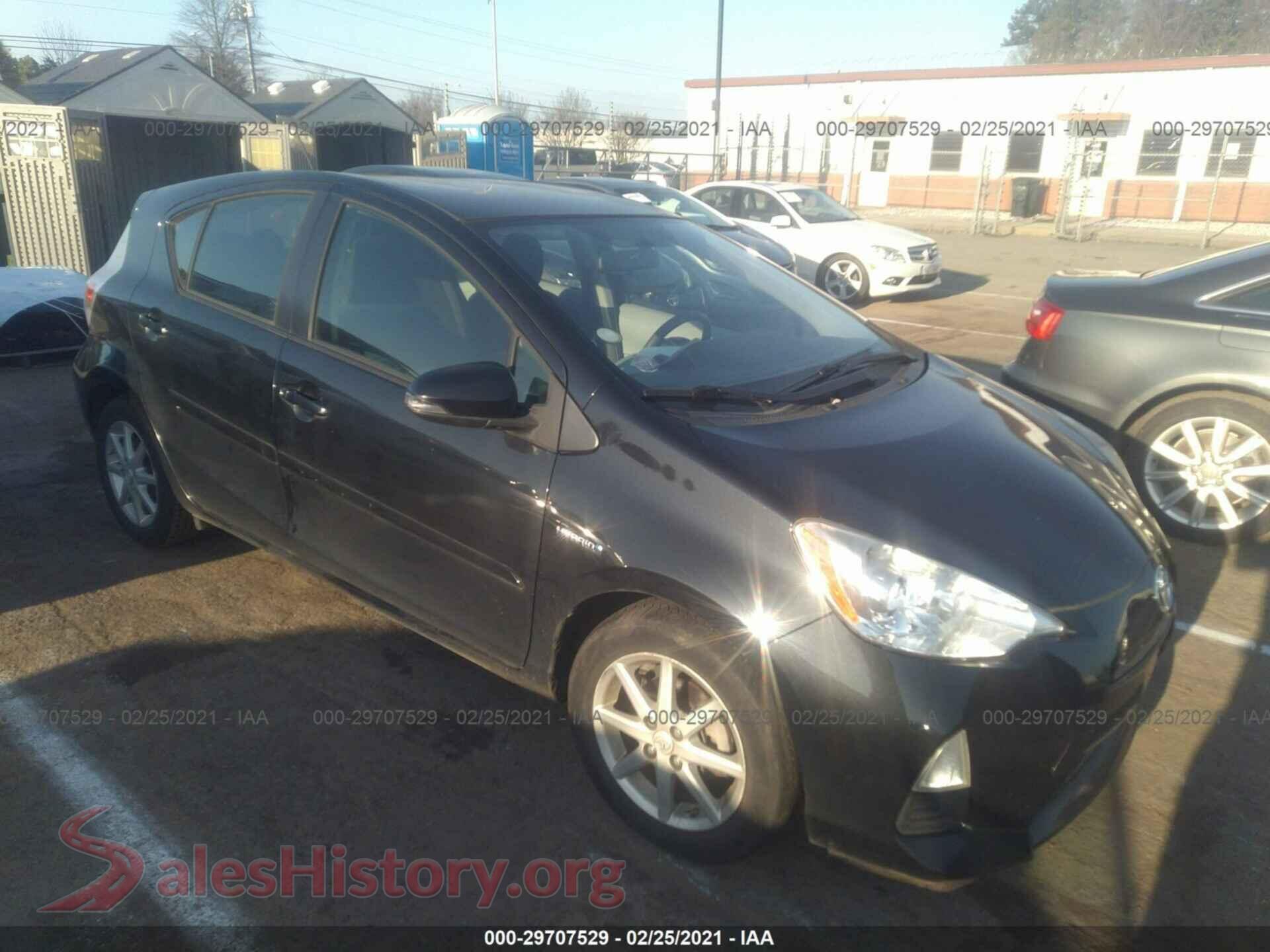 2012 TOYOTA PRIUS C — VIN JTDKDTB38C1525778