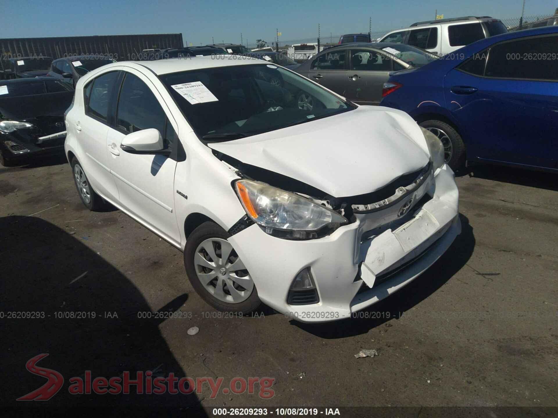 2012 TOYOTA PRIUS C — VIN JTDKDTB39C1014046