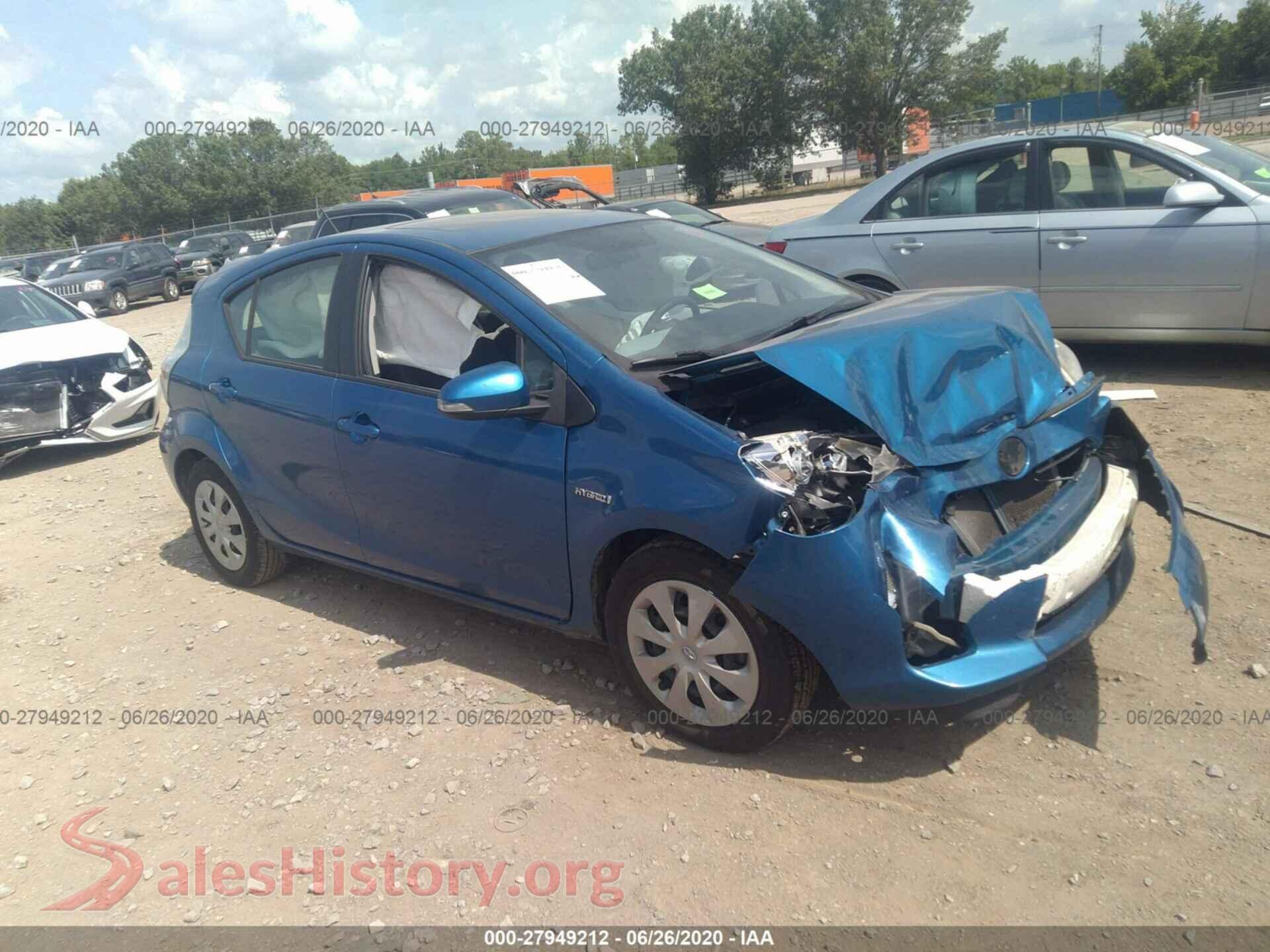 2012 TOYOTA PRIUS C — VIN JTDKDTB3XC1031213