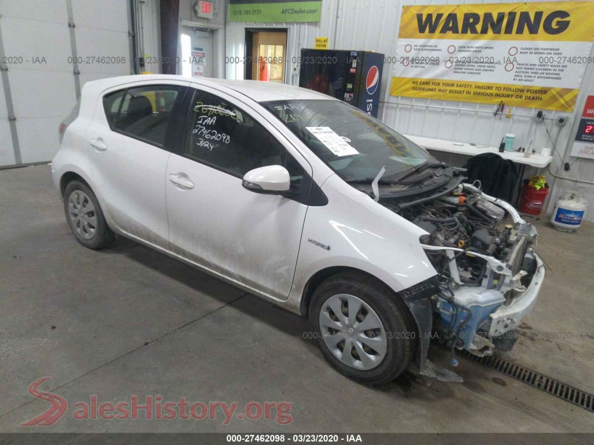 2012 TOYOTA PRIUS C — VIN JTDKDTB3XC1504138