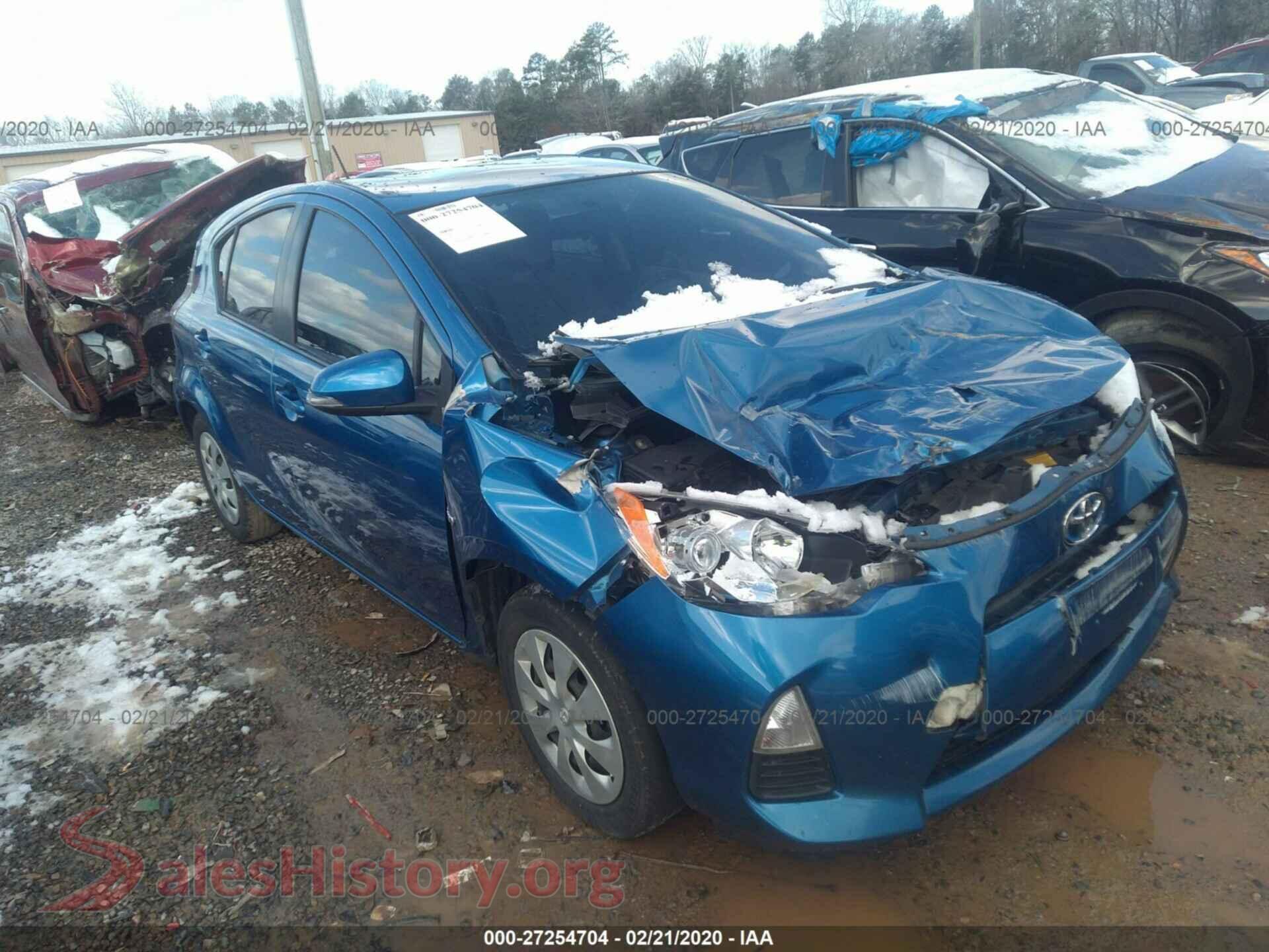 2013 TOYOTA PRIUS C — VIN JTDKDTB3XD1531079