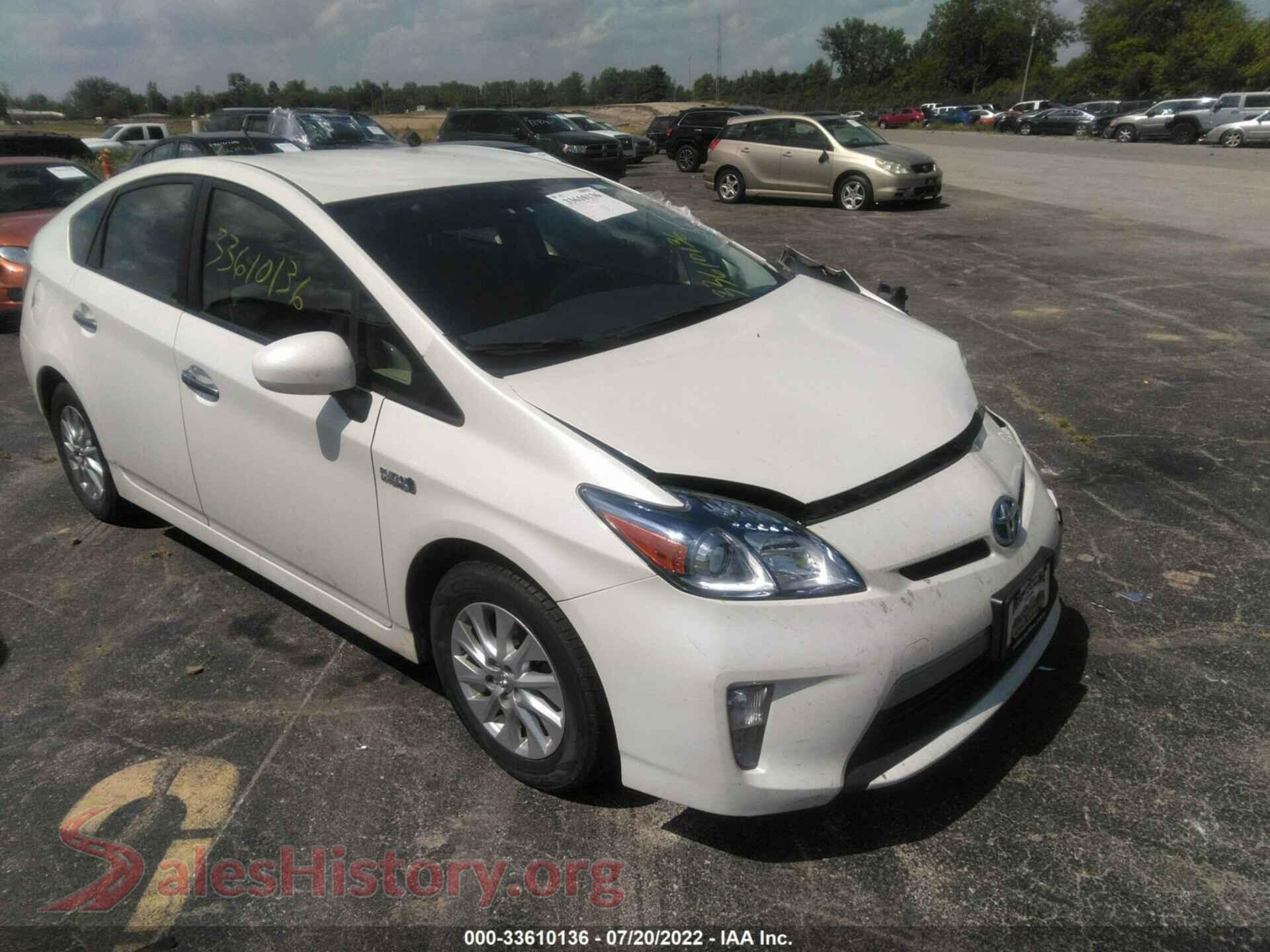 2012 TOYOTA PRIUS PLUG-IN — VIN JTDKN3DP7C3027220
