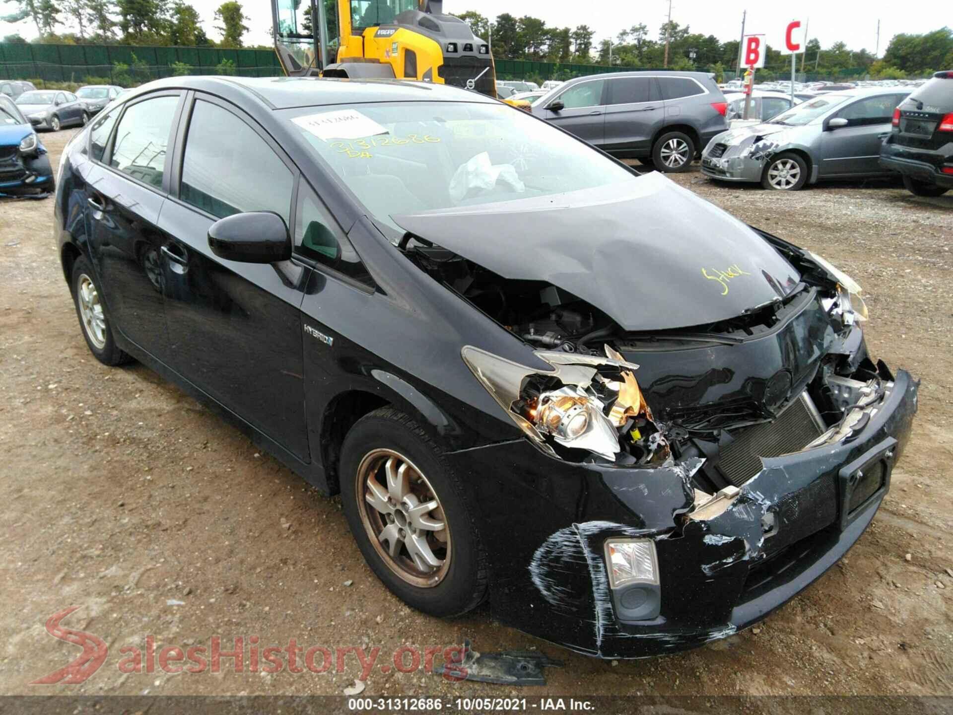 2010 TOYOTA PRIUS — VIN JTDKN3DU0A1254375