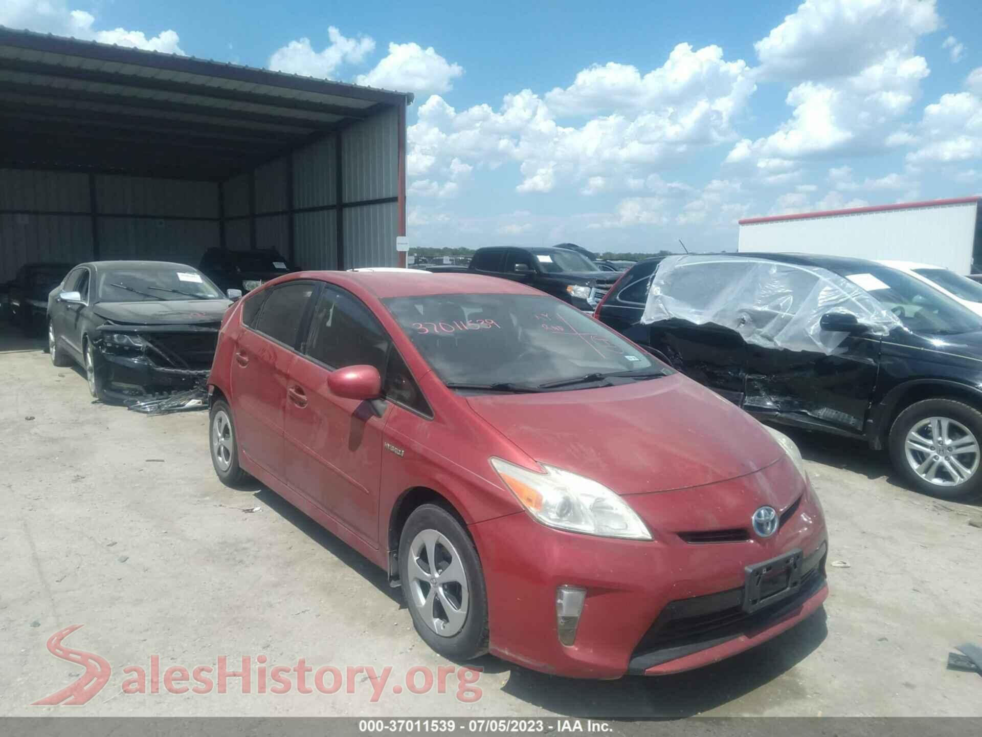 2013 TOYOTA PRIUS — VIN JTDKN3DU0D1650584